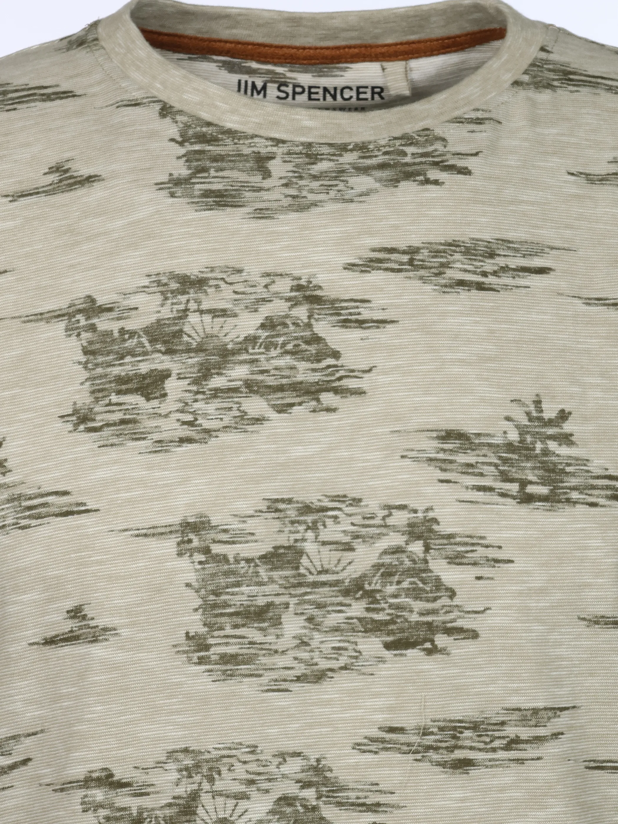 Jim Spencer He. T-Shirt 1/2 Arm grindle allover Grün 922467 LT. GREEN 3