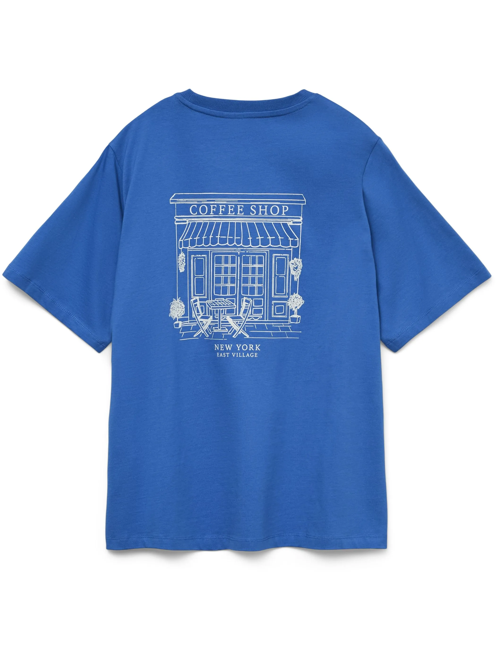 Vero Moda 10338502 VMYVONNE CATY SS TOP Blau 922152 236195003