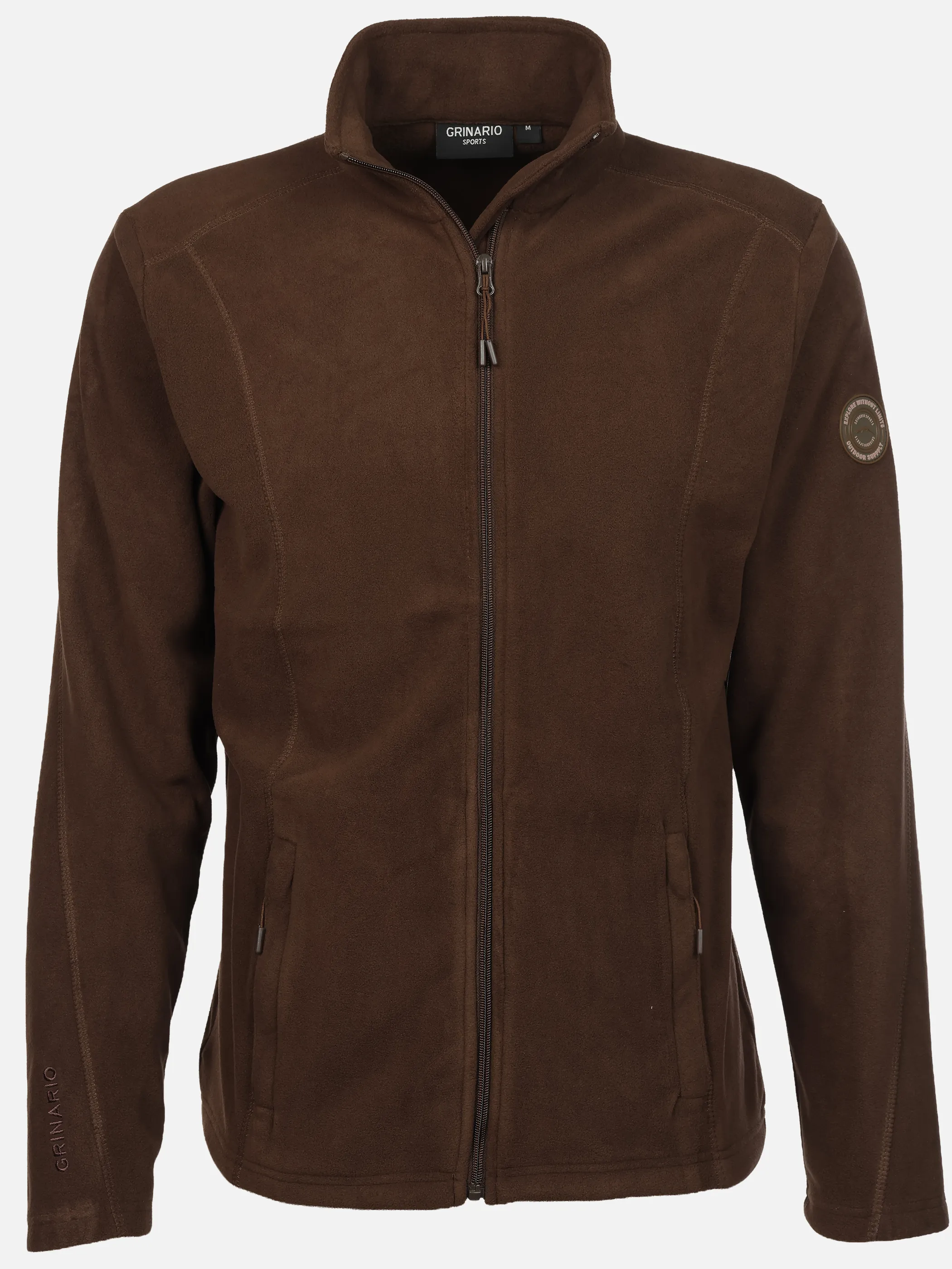Grinario Sports He-Fleecejacke Braun 928414 19-0840TCX 1