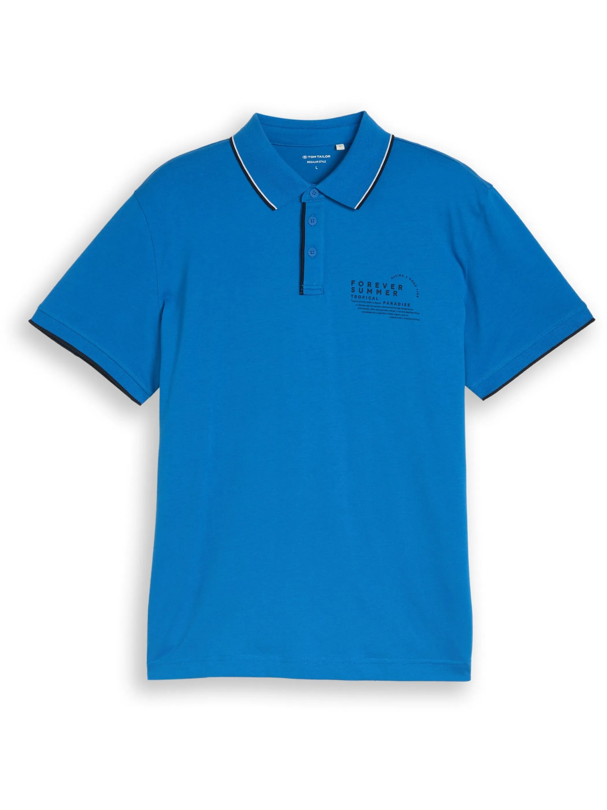 Tom Tailor 1053338 printed polo Blau 926458 40139 5