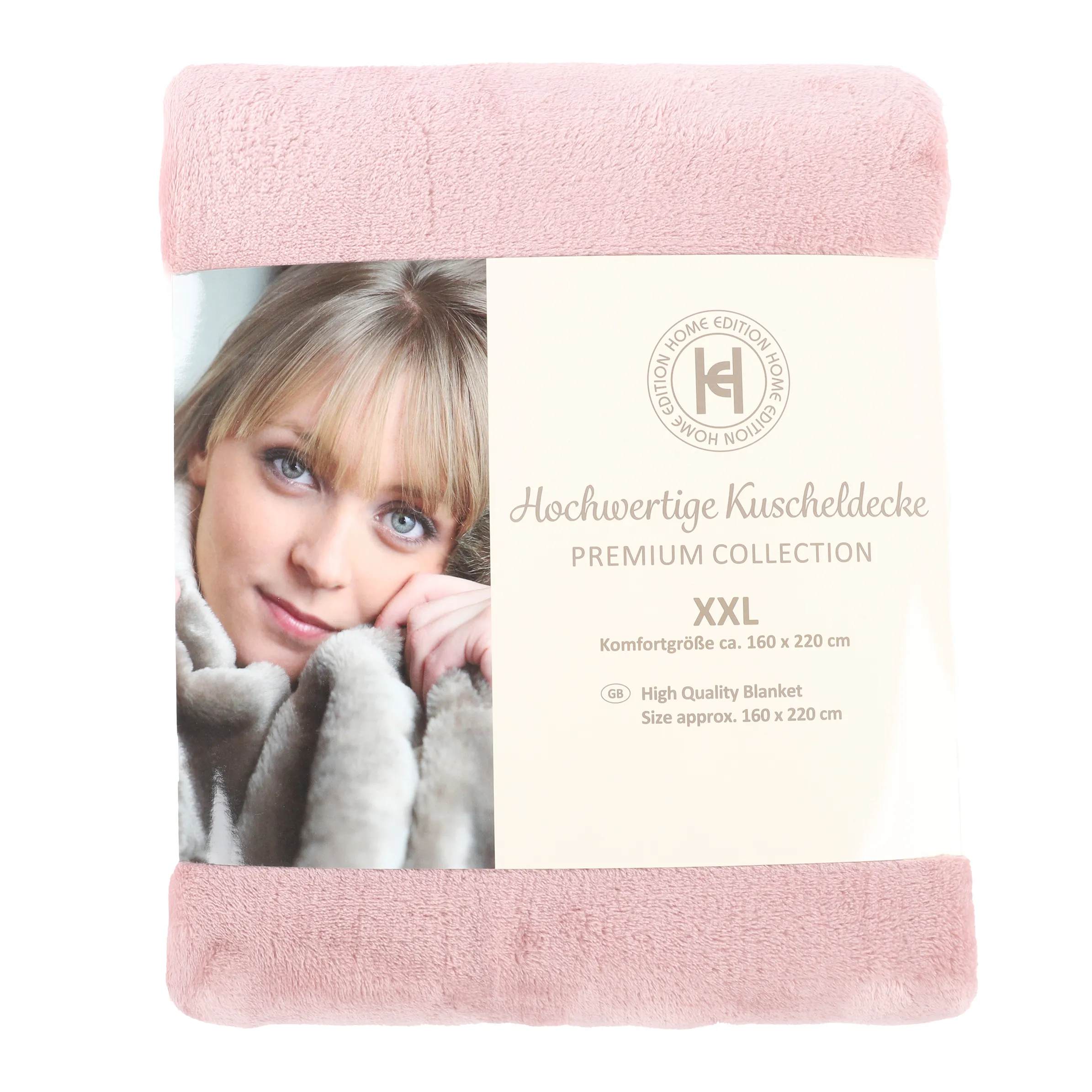 AWG Mode - Kuscheldecke in XXL, 160x220cm | ROSA | 160X220
