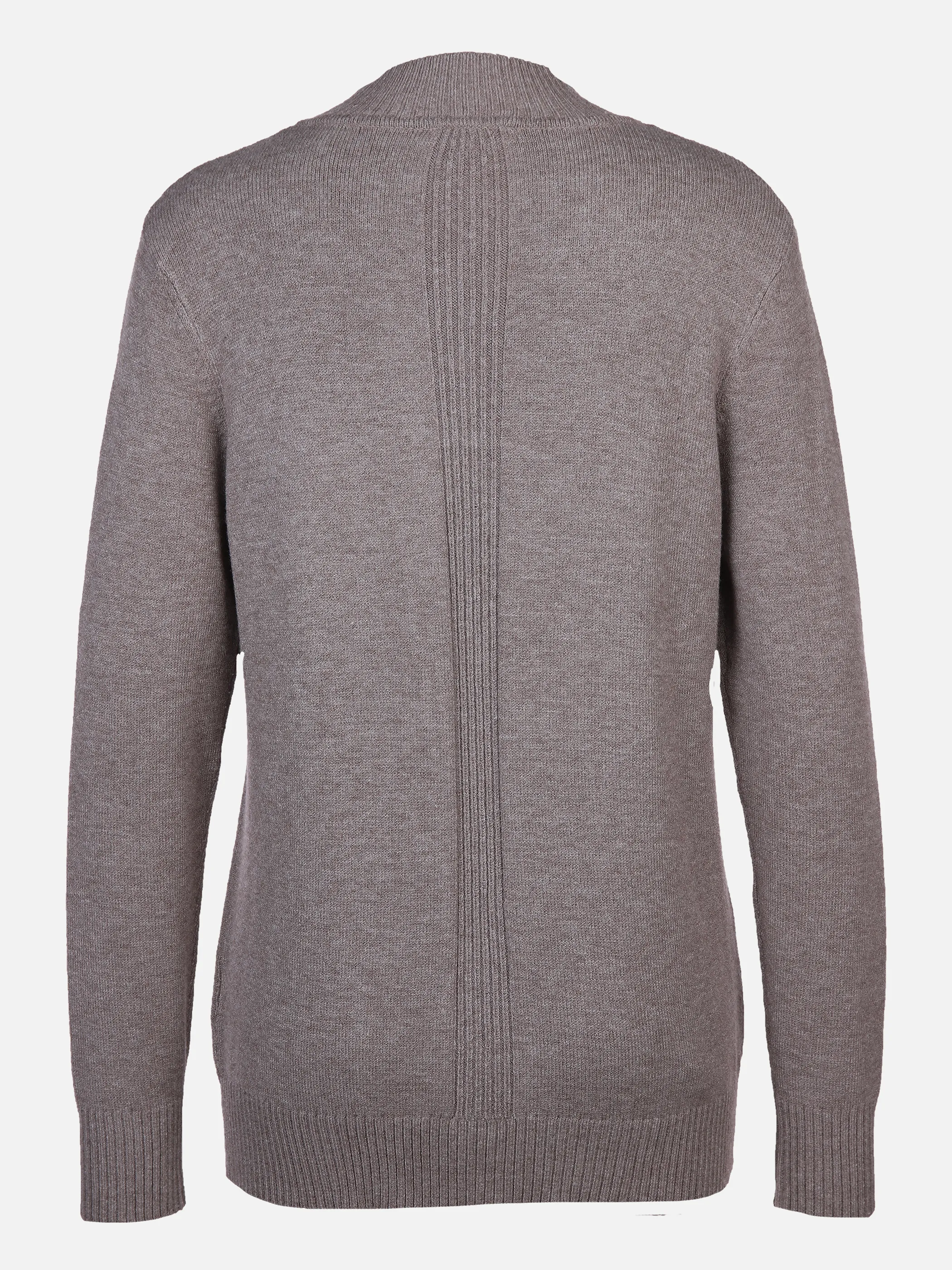 Sure Da-Stehkragenpullover m.Rippei Grau 868571 TAUPE MEL. 2