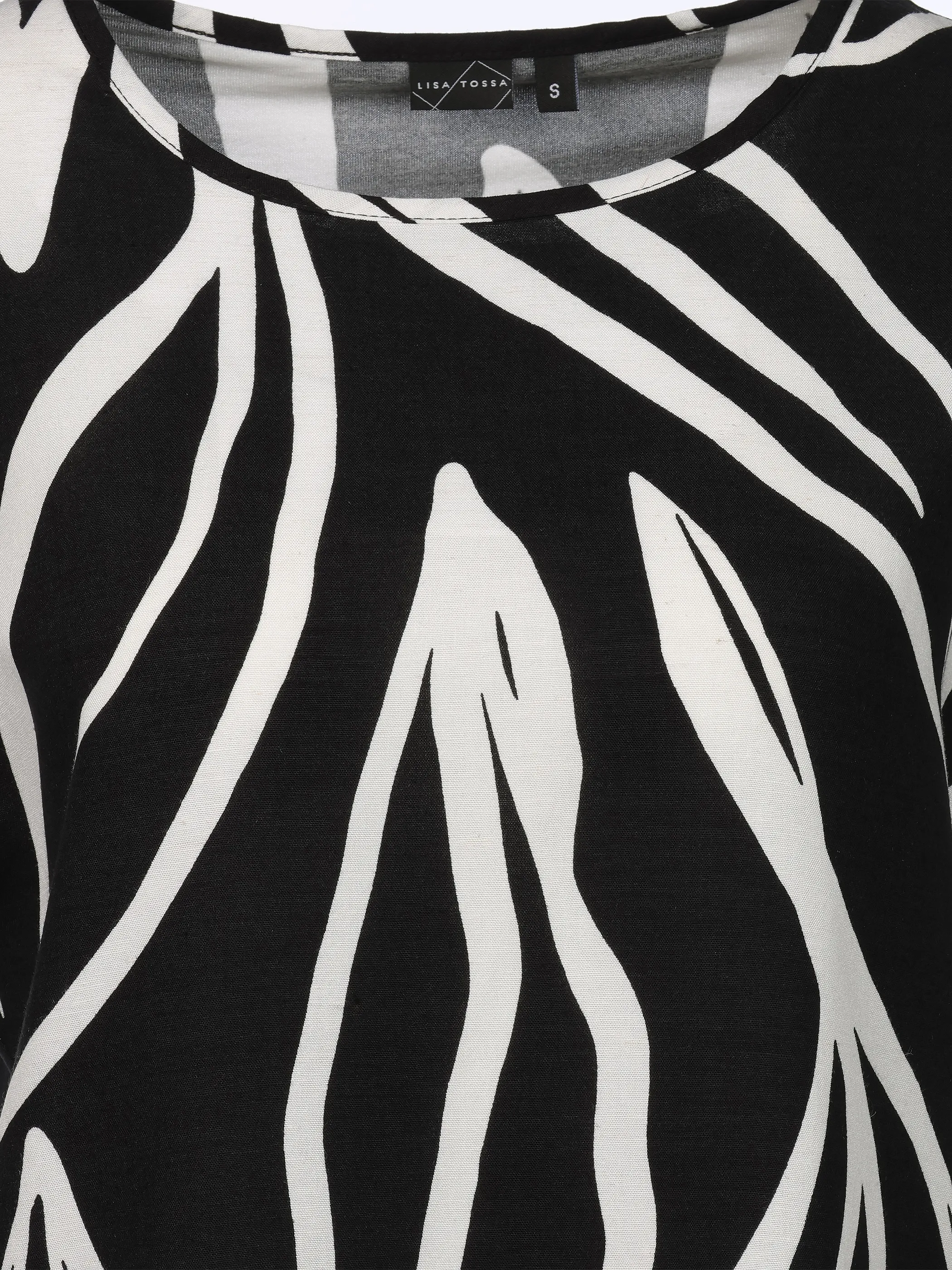 Lisa Tossa Da-Materialmix T-Shirt Schwarz 926209 SW/WE 3