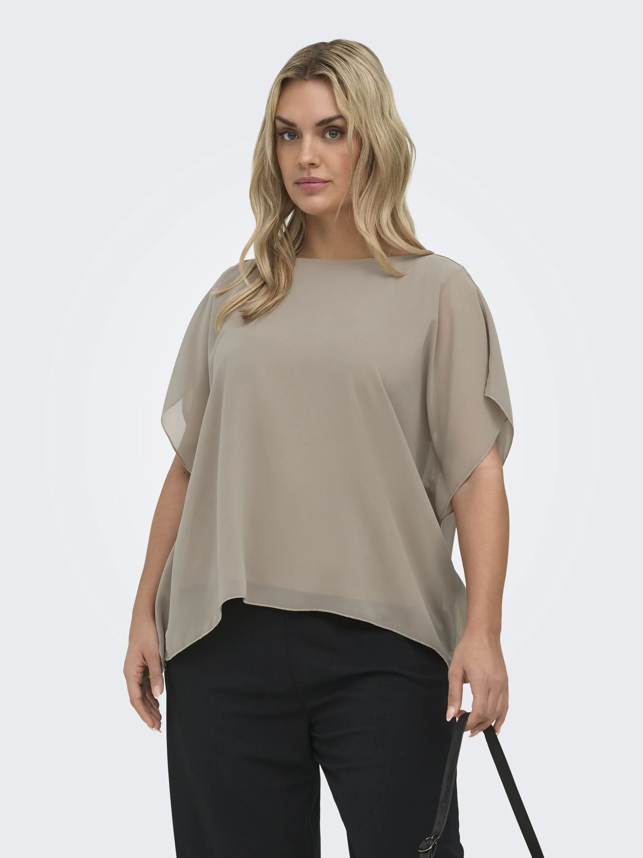 Only Carmakoma 15365535 CARCOKO SS O-NECK TOP Grau 918028 264895 4