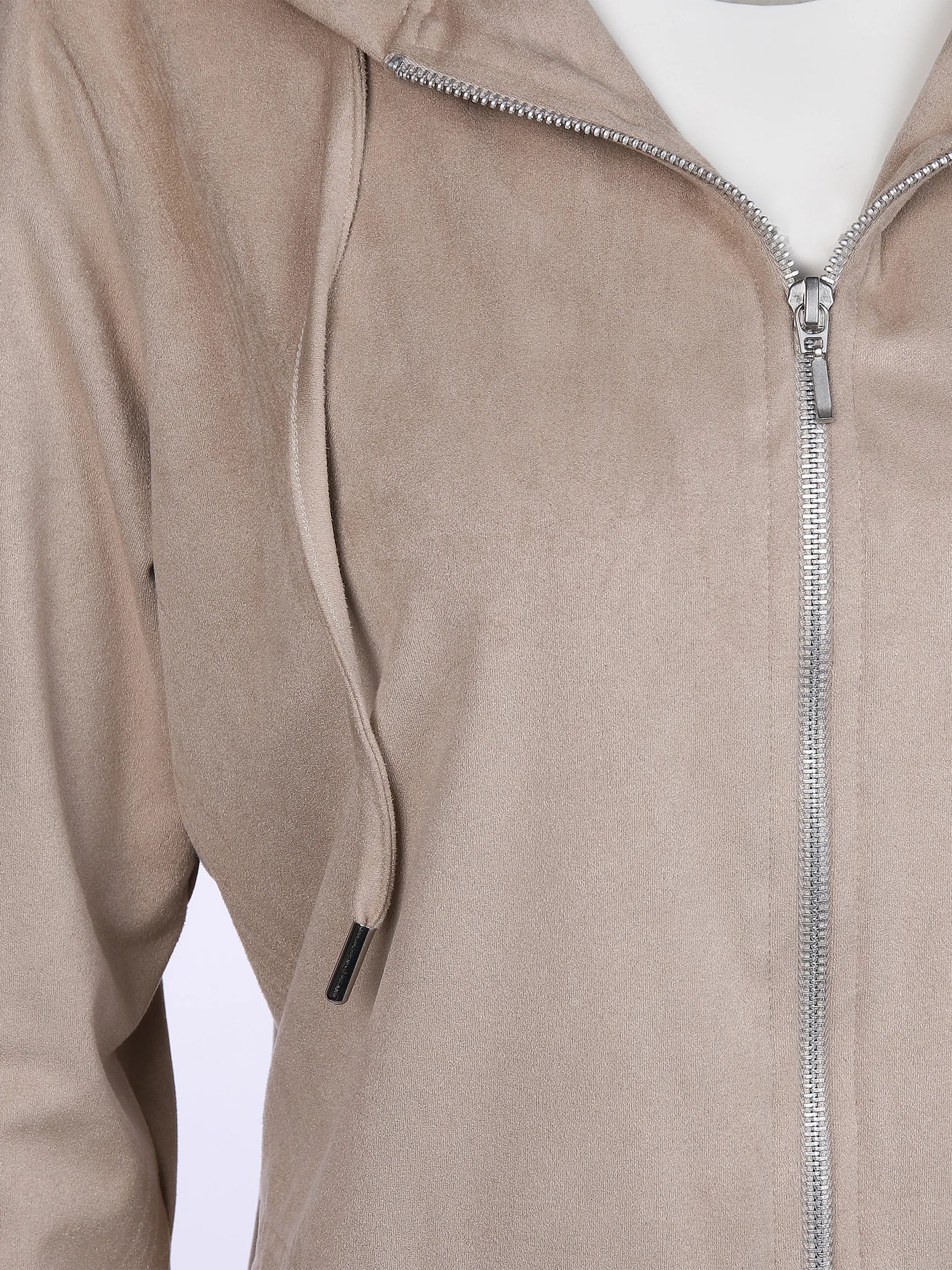 Lisa Tossa Da-Sweatjacke in Veloursoptik Braun 863995 SAND 3