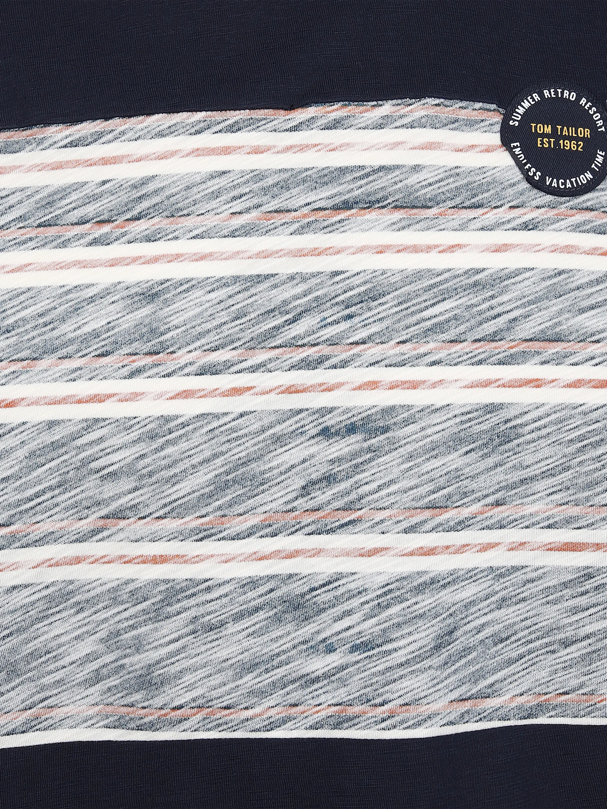 Tom Tailor 1031631 panel striped t-shirt Blau 865784 10668 3 Tom Tailor 1031631 panel striped t-shirt Blau 865784 10668 3