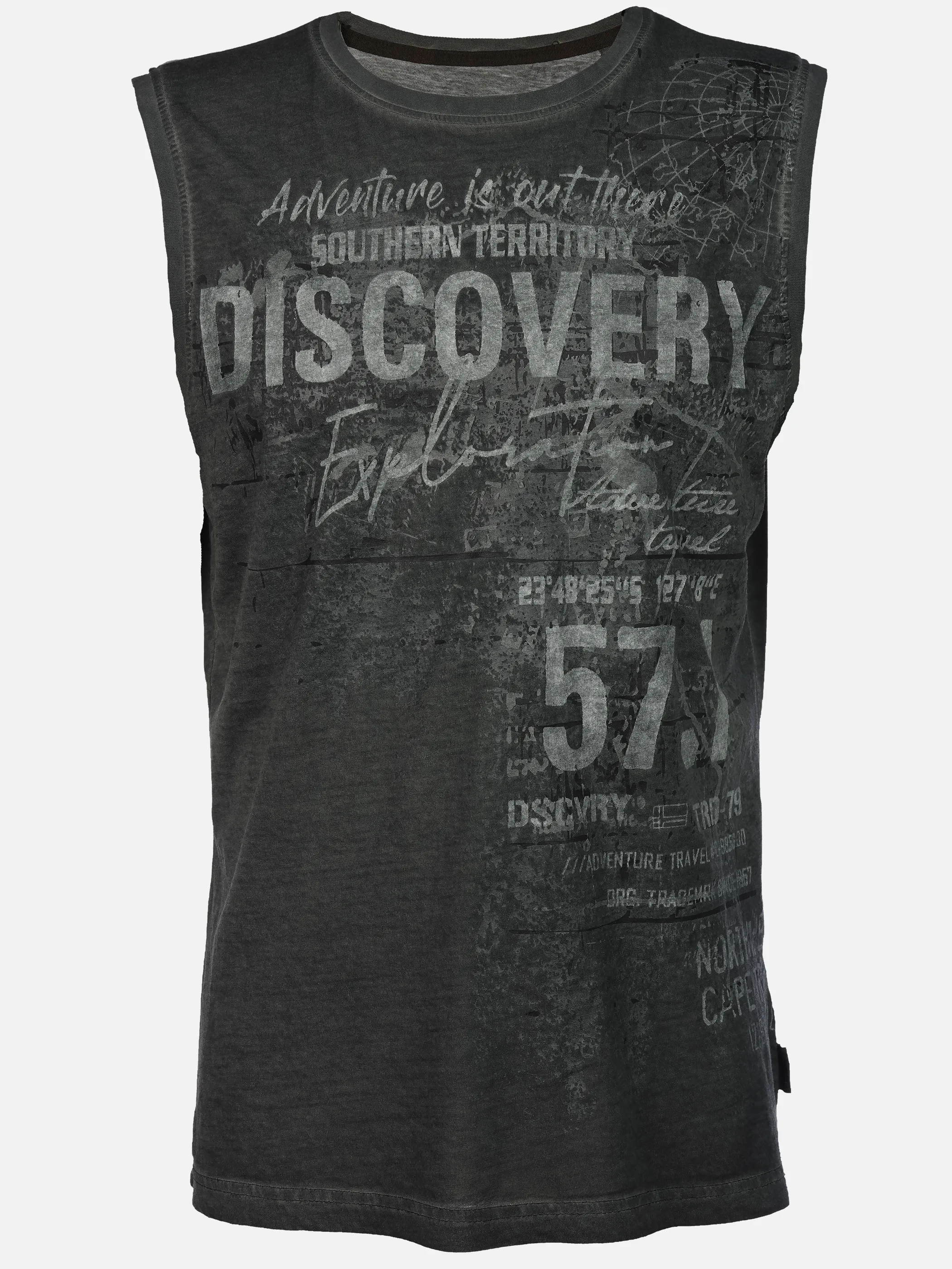 Southern Territory He. Muscleshirt allover washer Schwarz 925214 BLACK 1