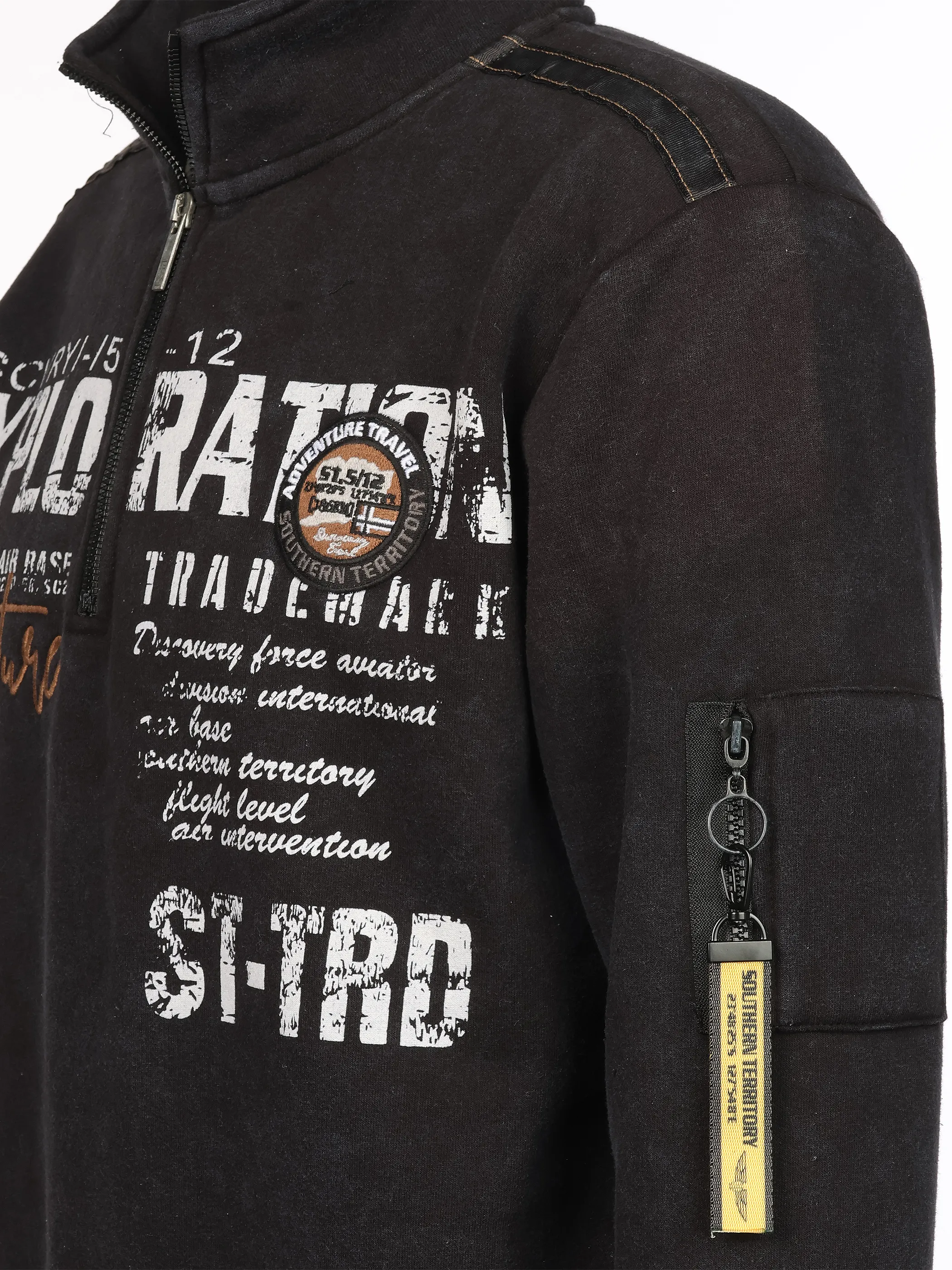 Southern Territory He. Sweattroyer RV Druck Schwarz 931971 BLACK WASH 3