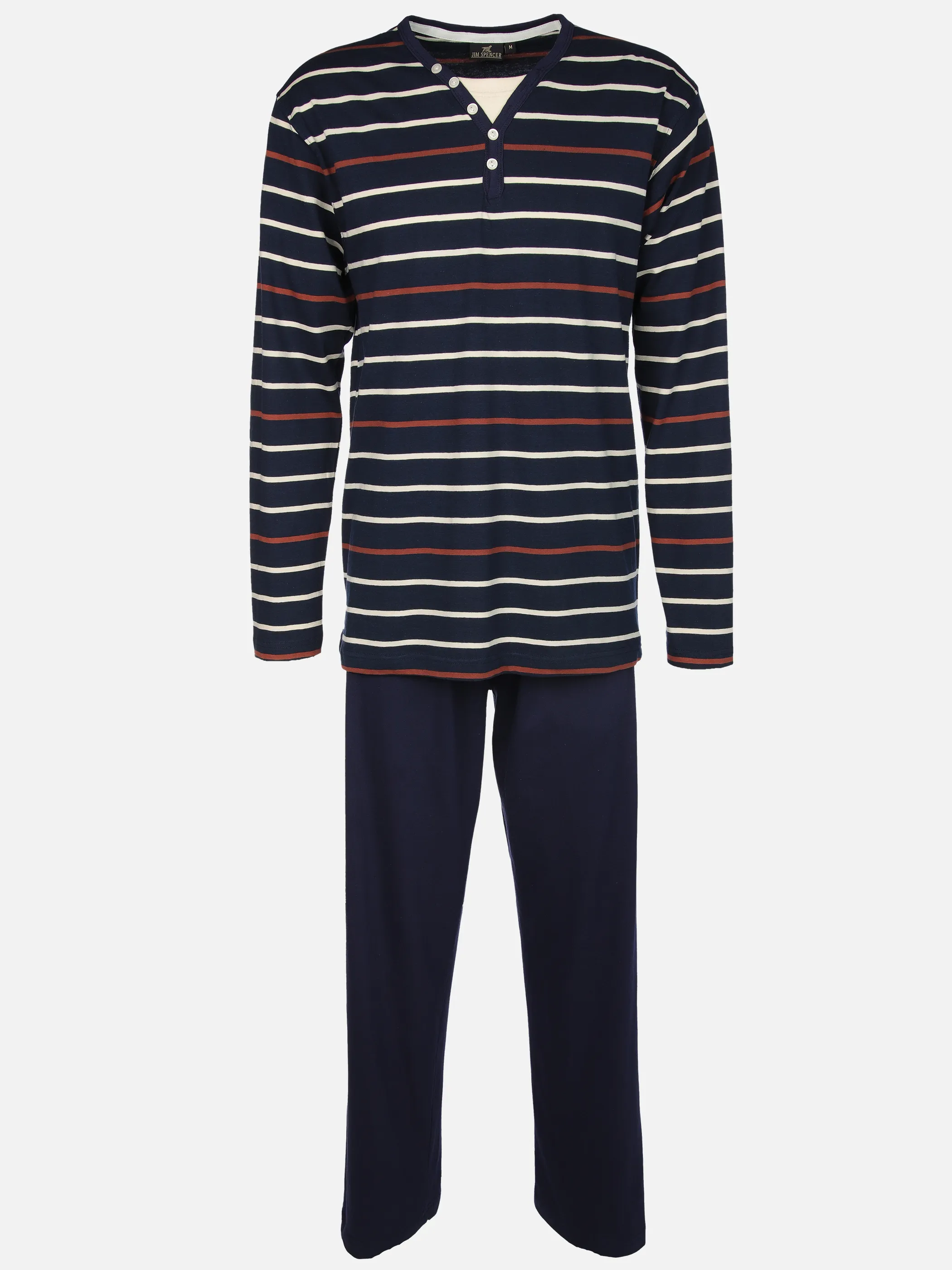 Jim Spencer He. Schlafanzug lang Serafino Blau 913549 NAVY 1