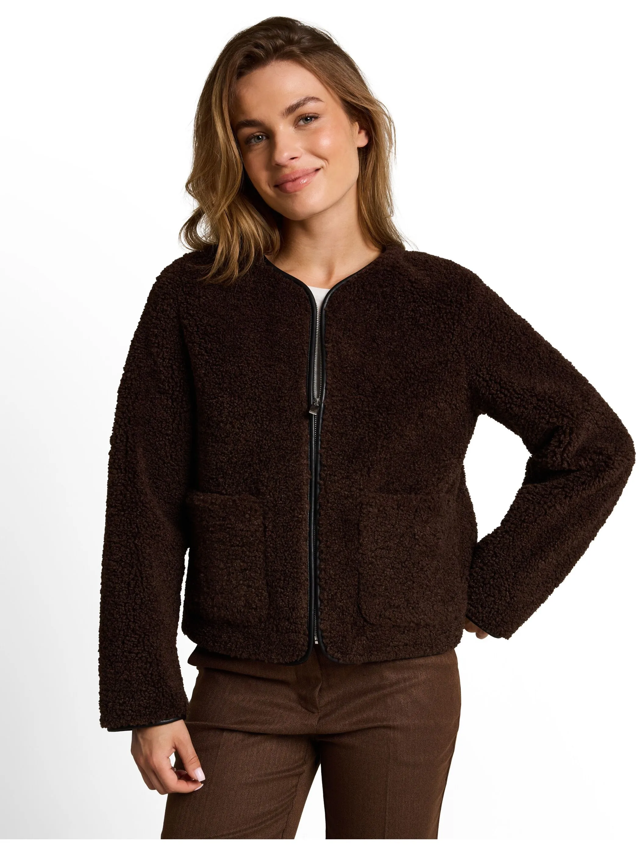 Tom Tailor 1052558 fake shearling jacket Braun 934176 13234 1