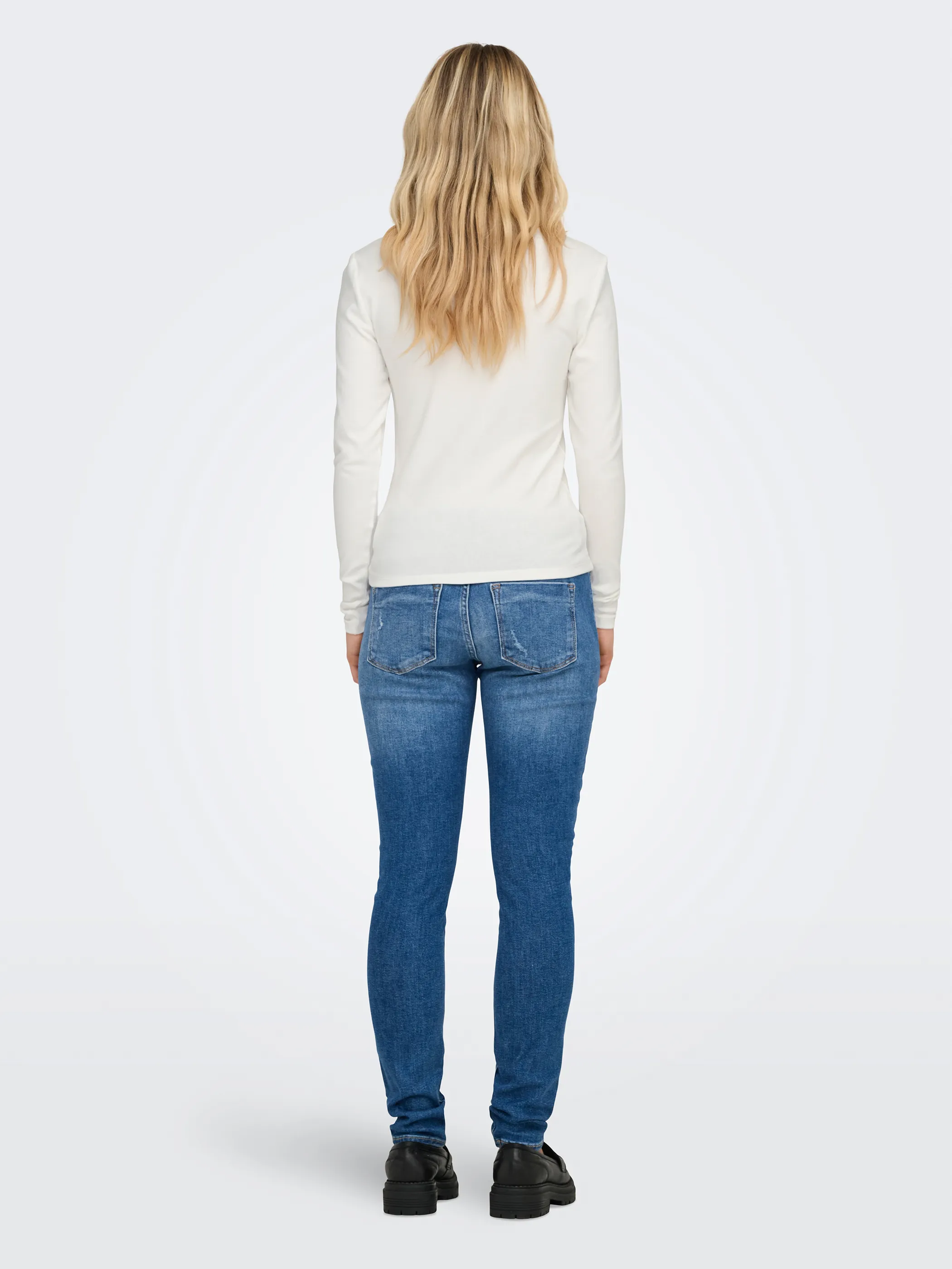 Only 15323159 ONLRILEY O-NECK L/S T Weiß 917532 177922