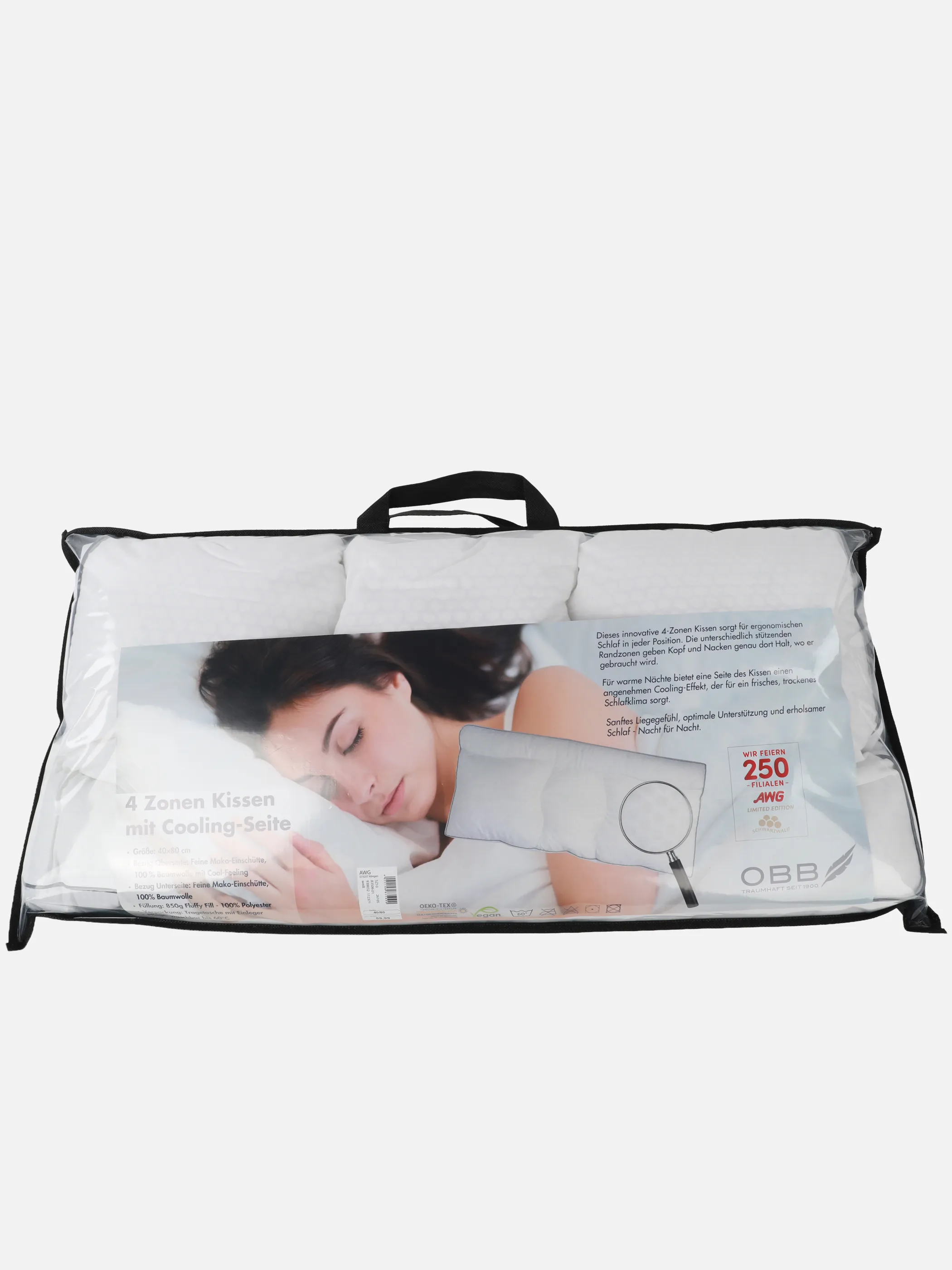 Schwarzwald Kopfkissen Cool 40x80 Weiß 930032 WEIß 2