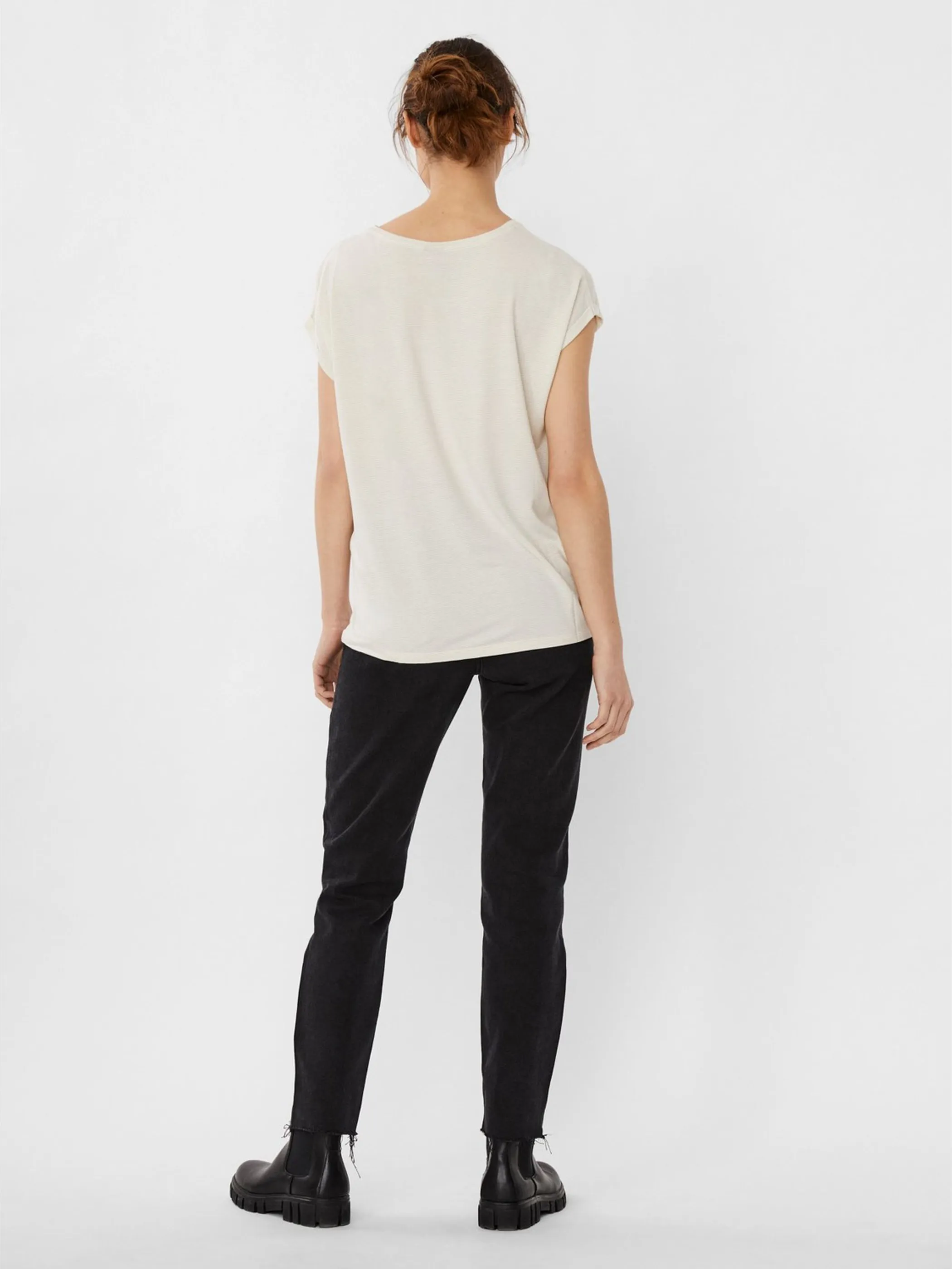 Vero Moda 10250488 VMLAVA GLITTER SS TOP STRIPE Weiß 852566 209430003 3