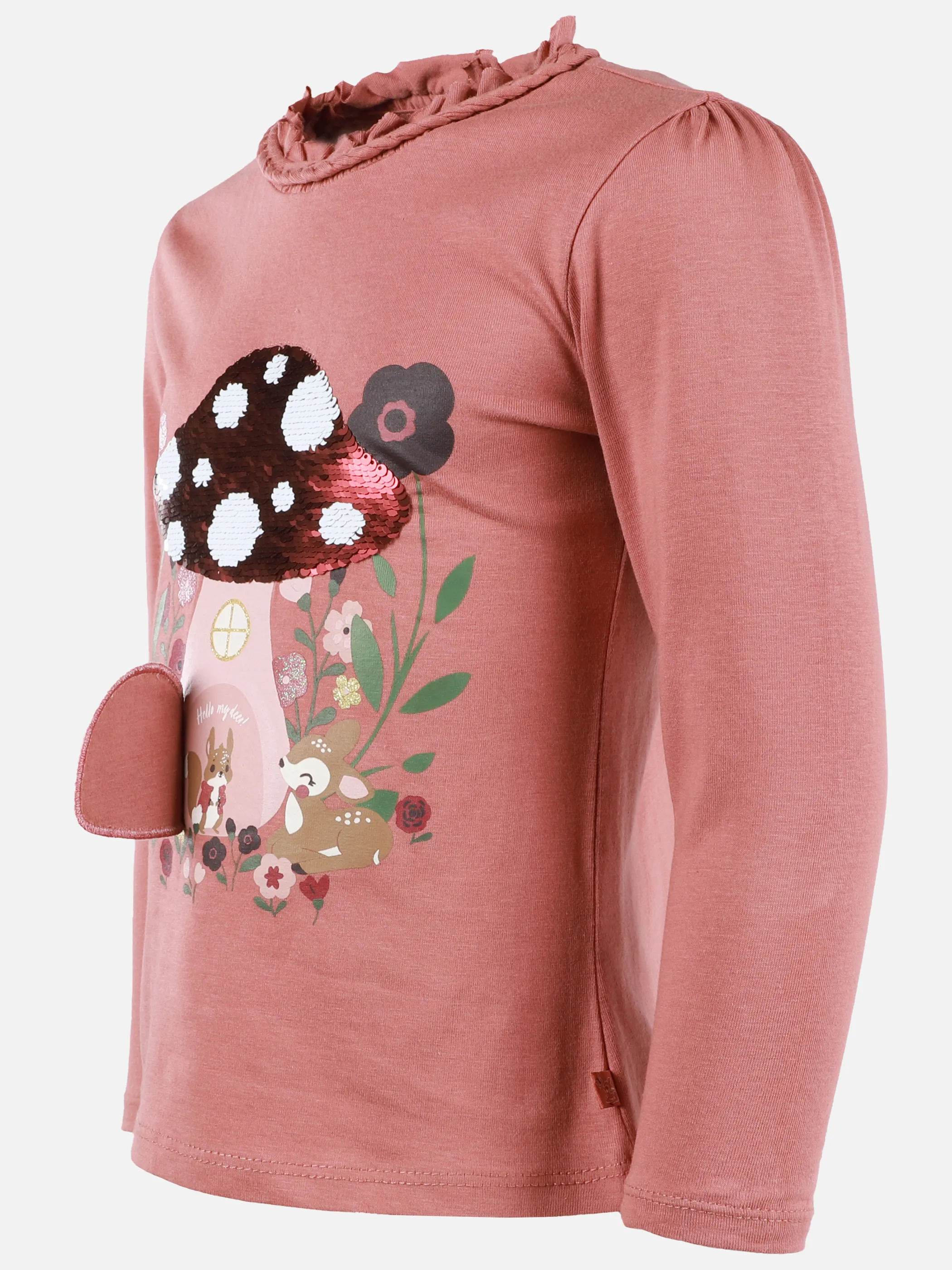 One Way KM Longsleeve mit Pilz Print in rose Rosa 913486 ROSE 3