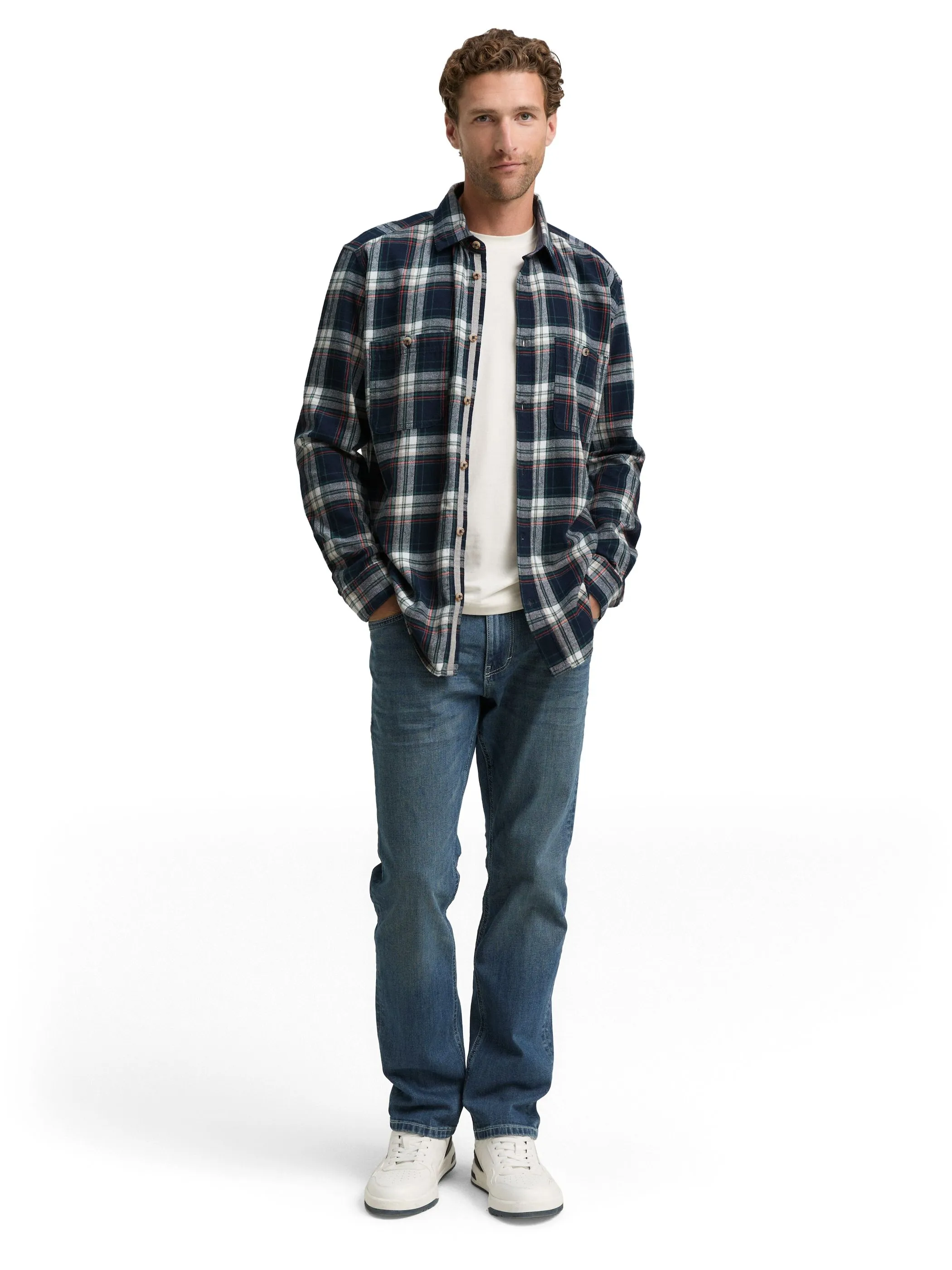 Tom Tailor 1047337 comfort checked shirt Blau 914818 38516 4