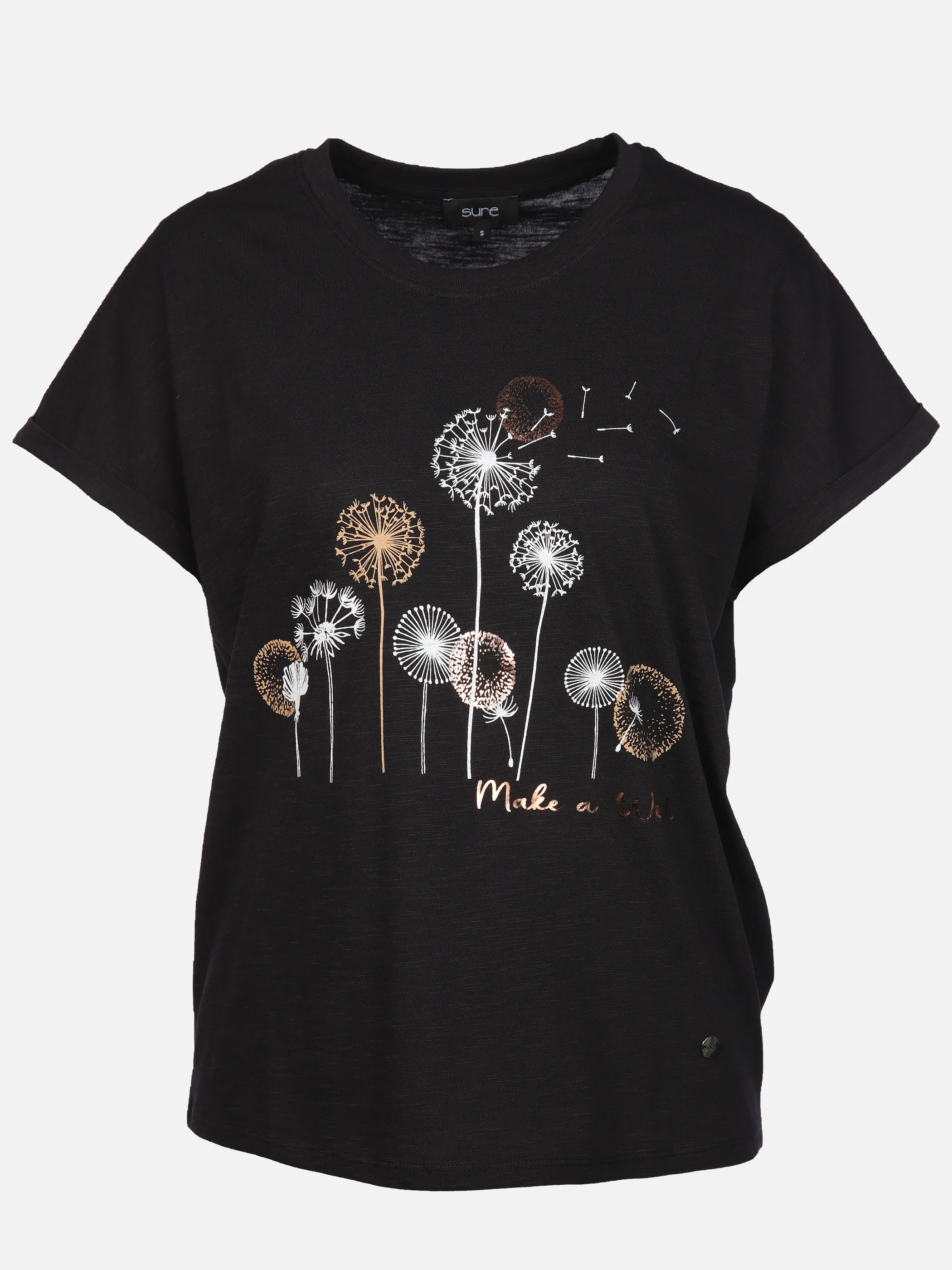 Sure Da-Shirt m. Frontprint Schwarz 907366 SW 1