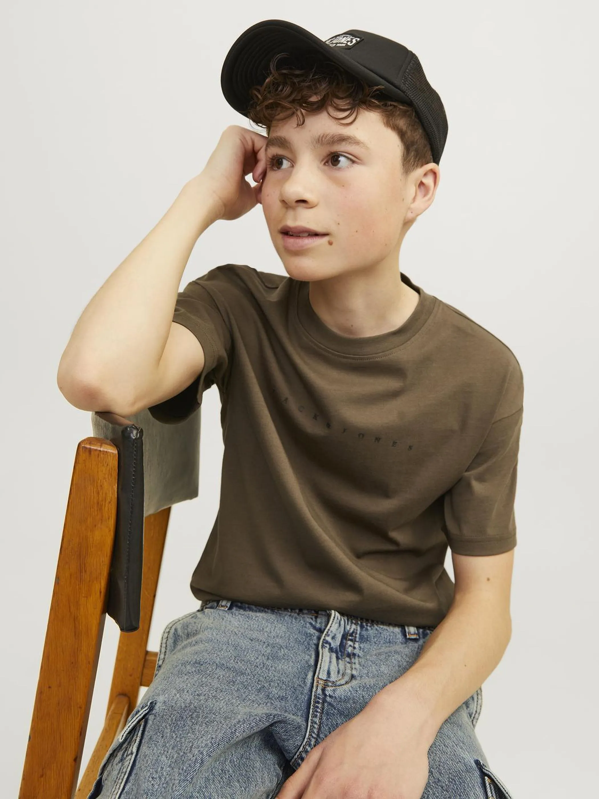 Jack&Jones Junior 12237435 JJESTAR JJ TEE SS NOO Braun 879589 176148 4