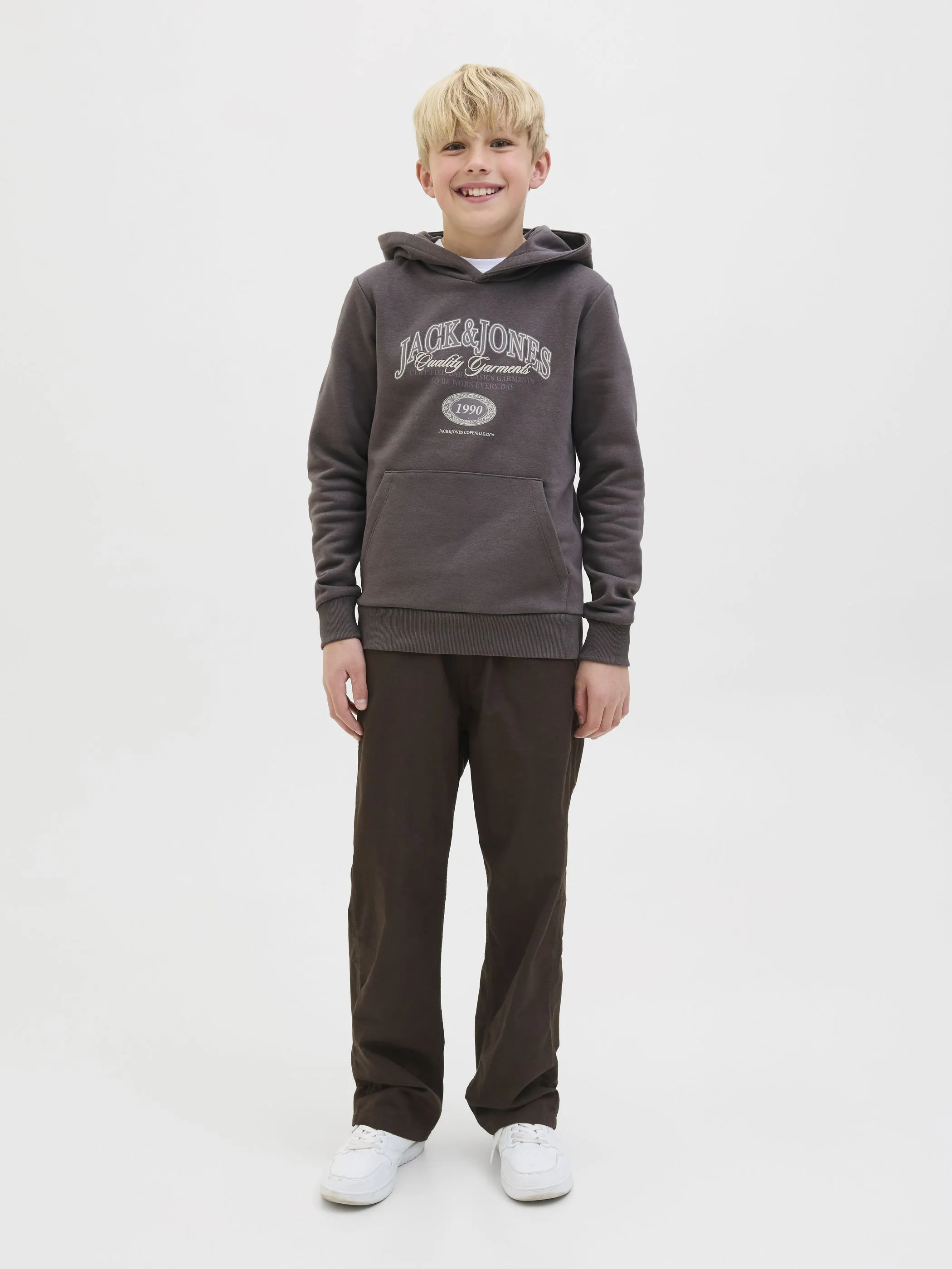 Jack&Jones Junior 12289751 JJARI BRANDING SWEAT Grau 918392 176650 4