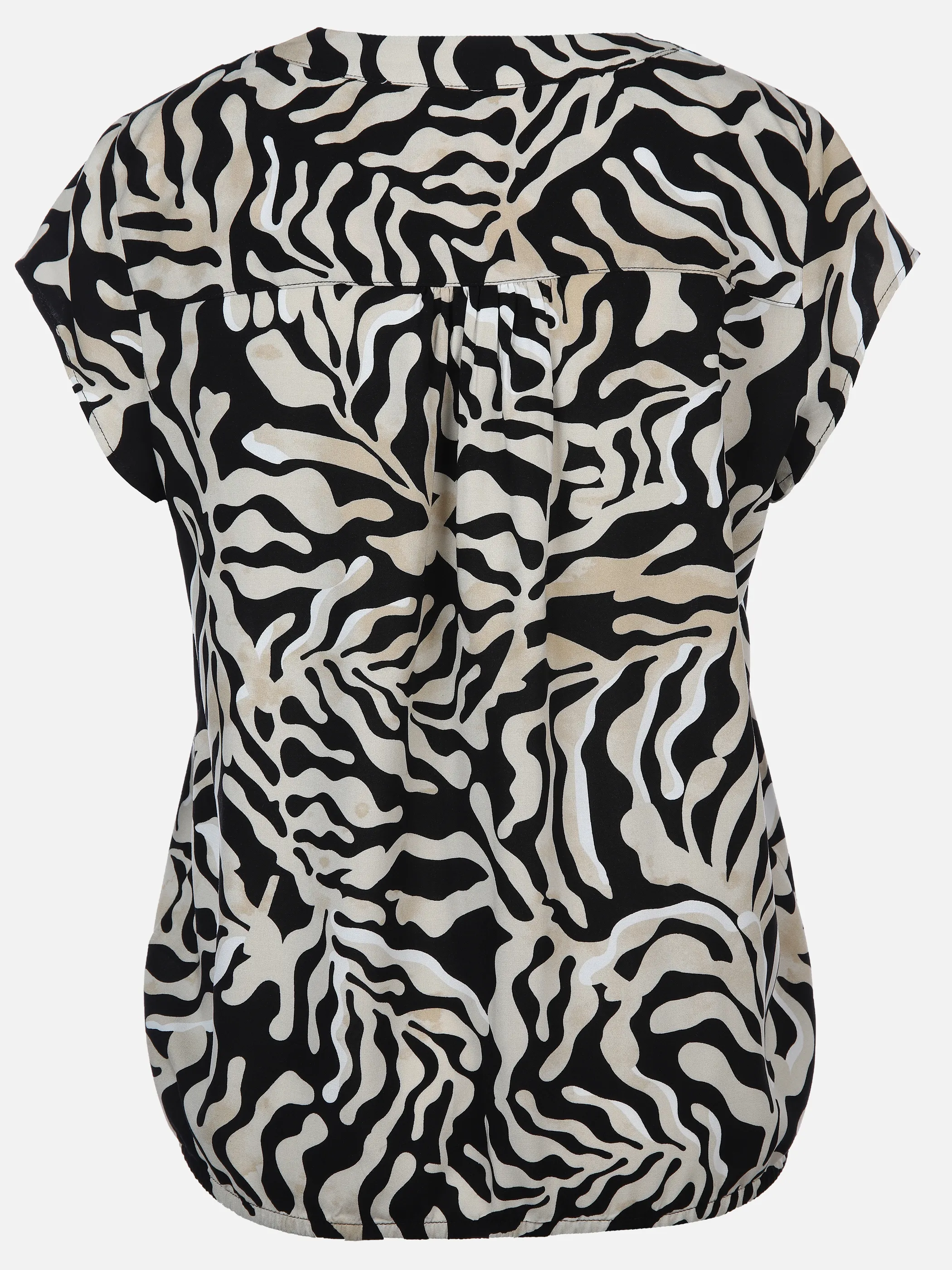 Tom Tailor 1041694 shortsleeve V-neck blouse Schwarz 895785 35305 2