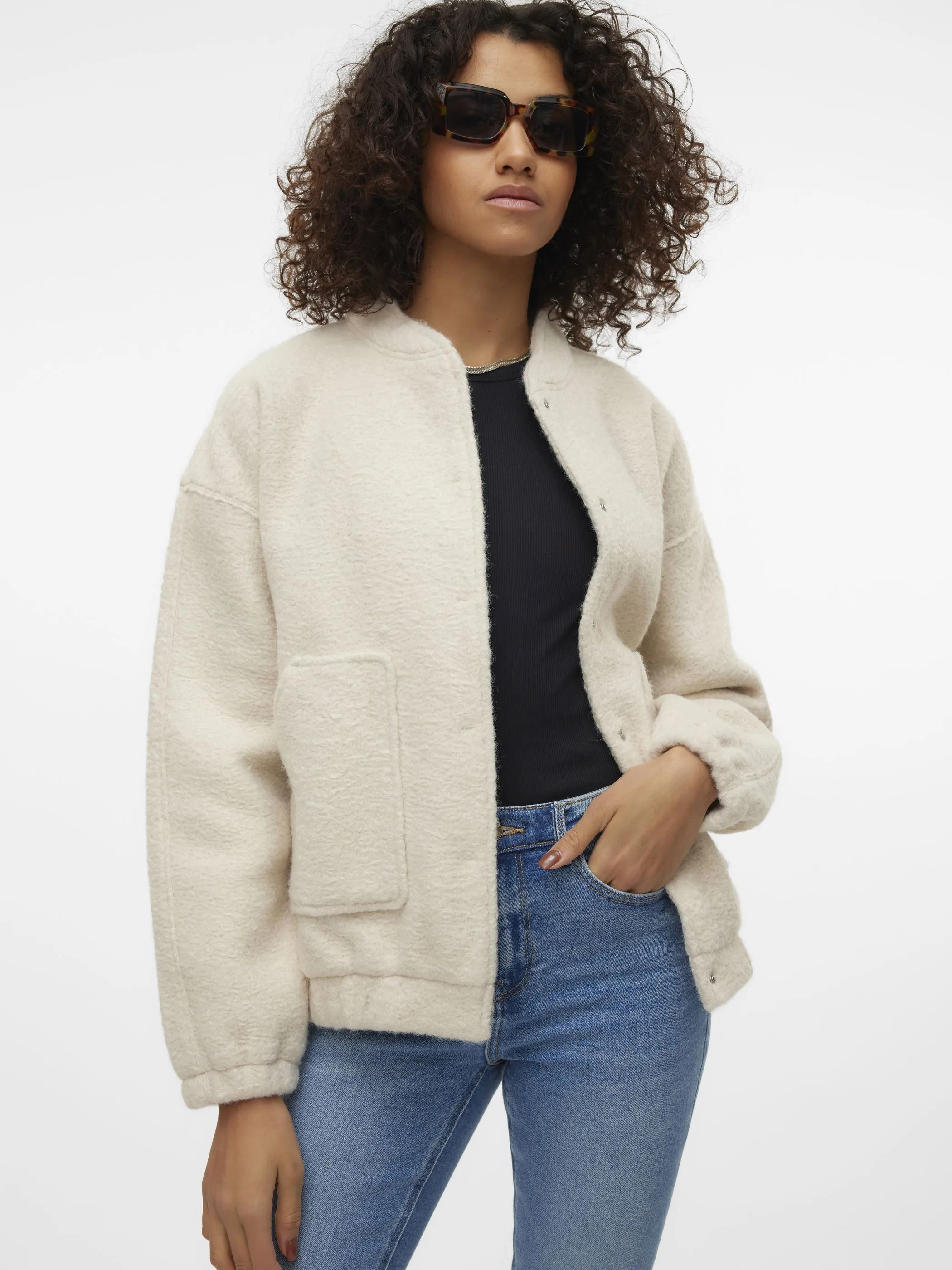 Vero Moda 10304921 VMAMBER ELITE BOMBER Weiß 897705 175626 5