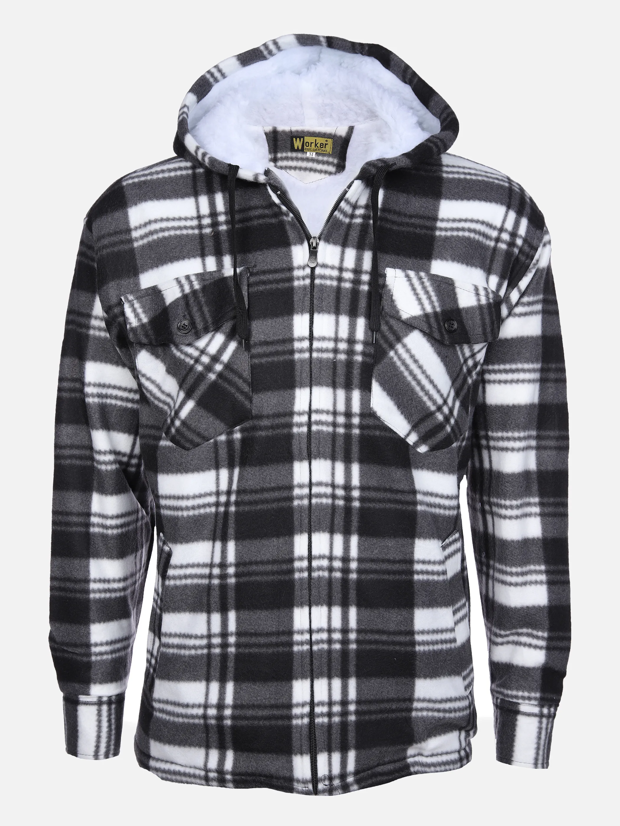 Herren Thermohemd mit Kapuze XXXL 856099-whiteblac-20