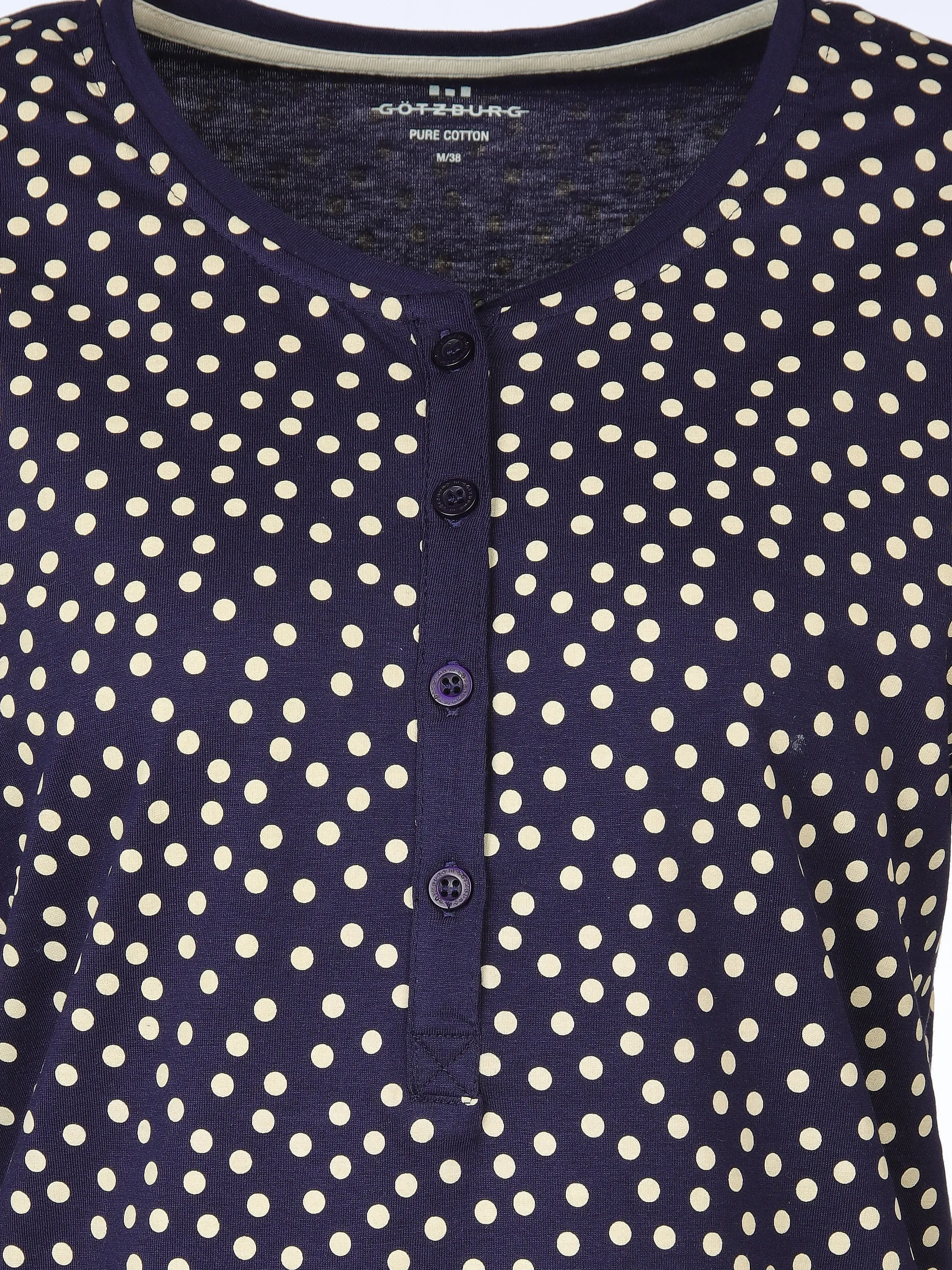 Götzburg 250175/4009 Da-Pyjama, 4-Knopfv., Blau 901930 637 3 Götzburg 250175/4009 Da-Pyjama, 4-Knopfv., Blau 901930 637 3