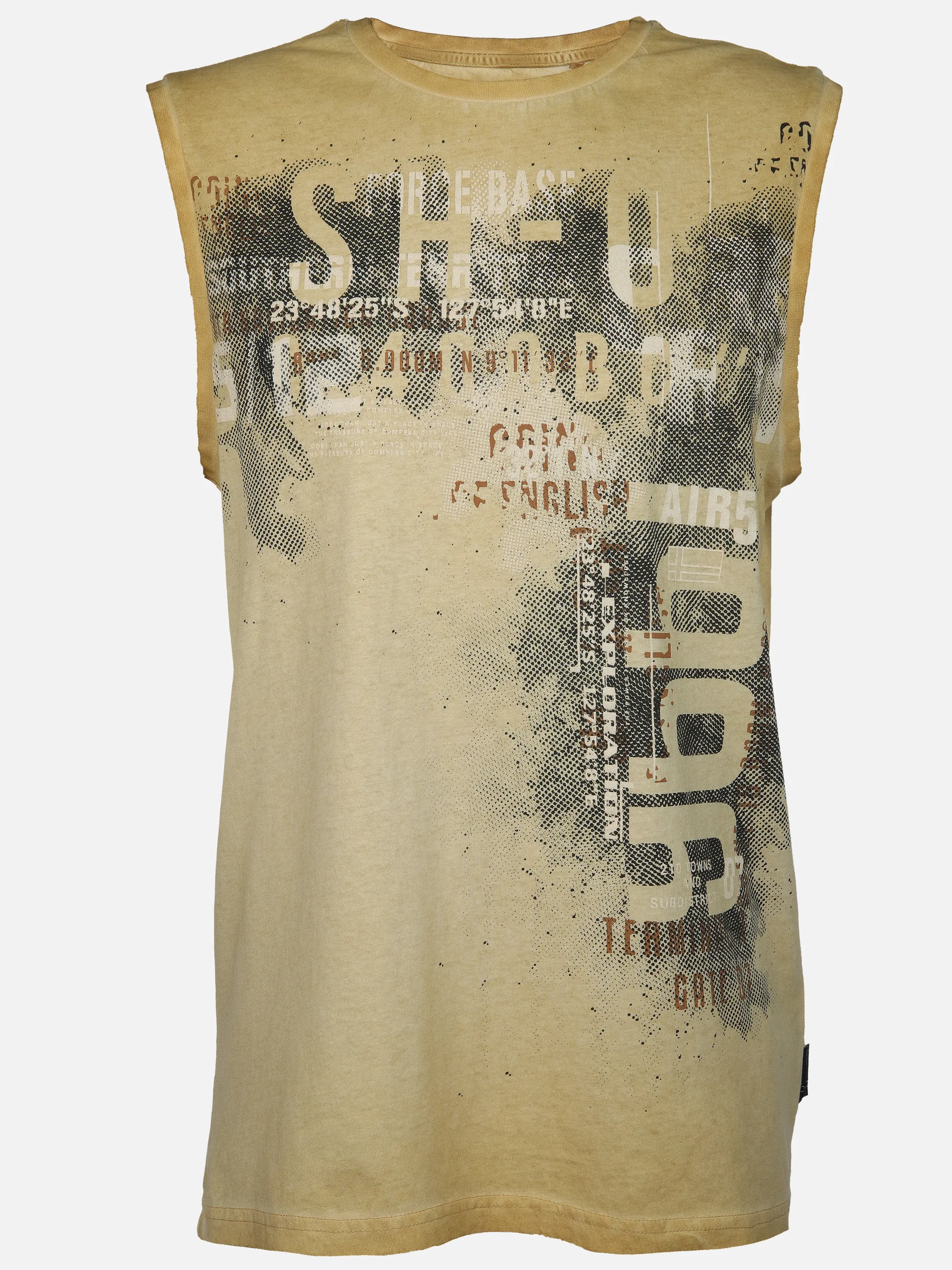 Southern Territory He. Muscleshirt washer print Gelb 910625 GELB 1