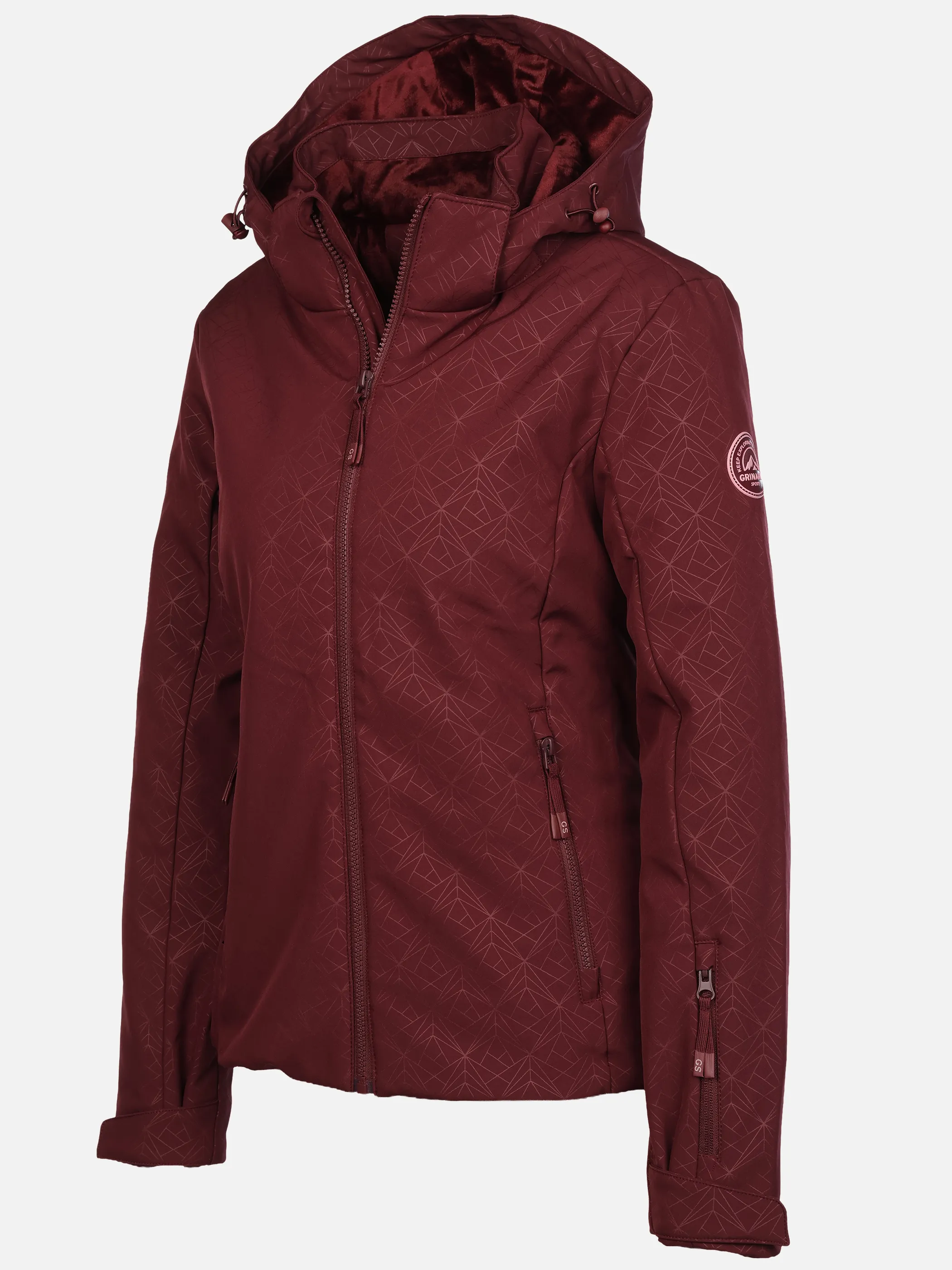 Grinario Sports Da-Softshelljacke gefüttert, m. abnehmbarer Kapuze Lila 928828 19-1718TCX 3