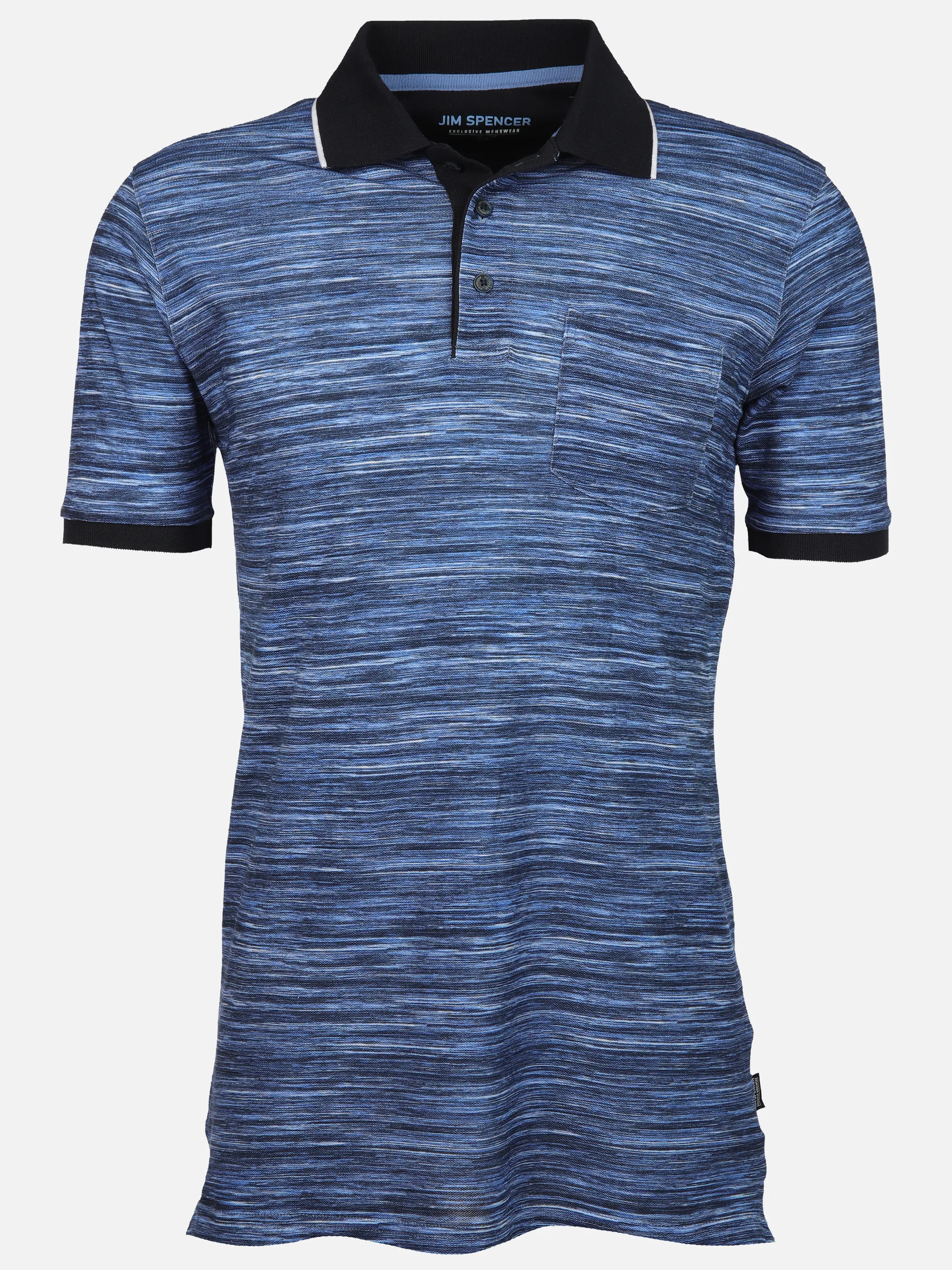Jim Spencer He. Poloshirt 1/2 space print Blau 910732 BLUE 1