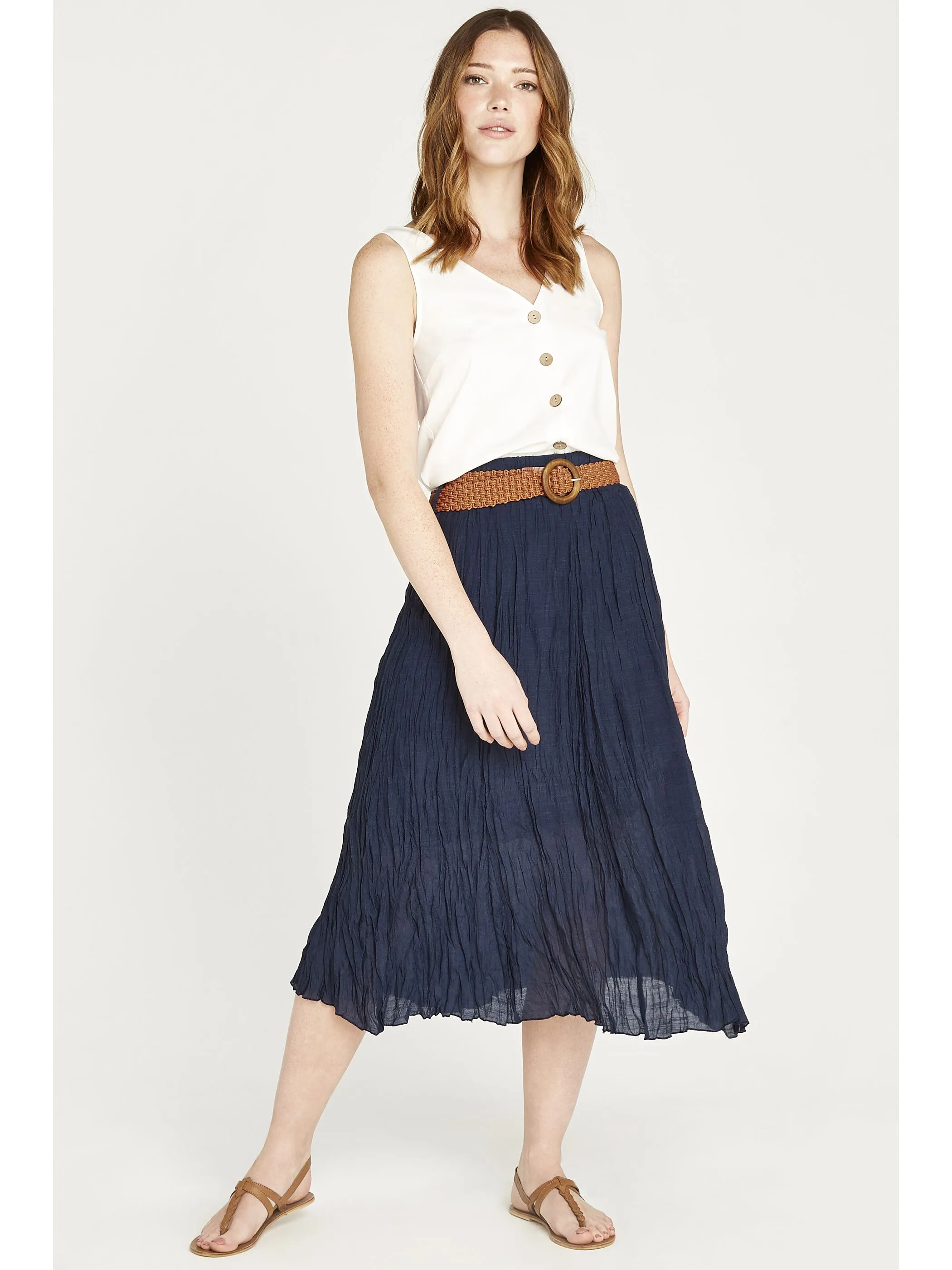 Apricot 437470 Apricot Shimmer Crinkle Marine 899625 NAV 1