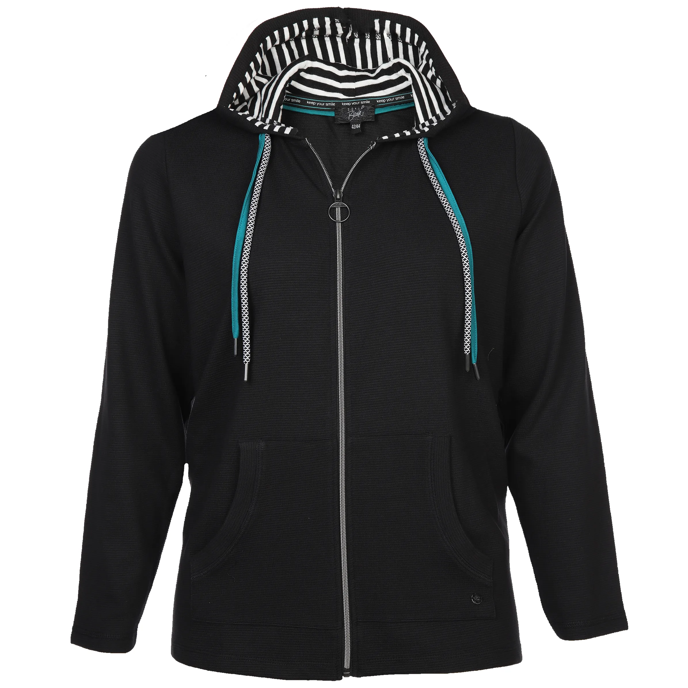 Sonja Blank Da-gr.Gr.Sweatjacke m. Kapuze Schwarz 881329 SCHWARZ 1 Sonja Blank Da-gr.Gr.Sweatjacke m. Kapuze Schwarz 881329 SCHWARZ 1