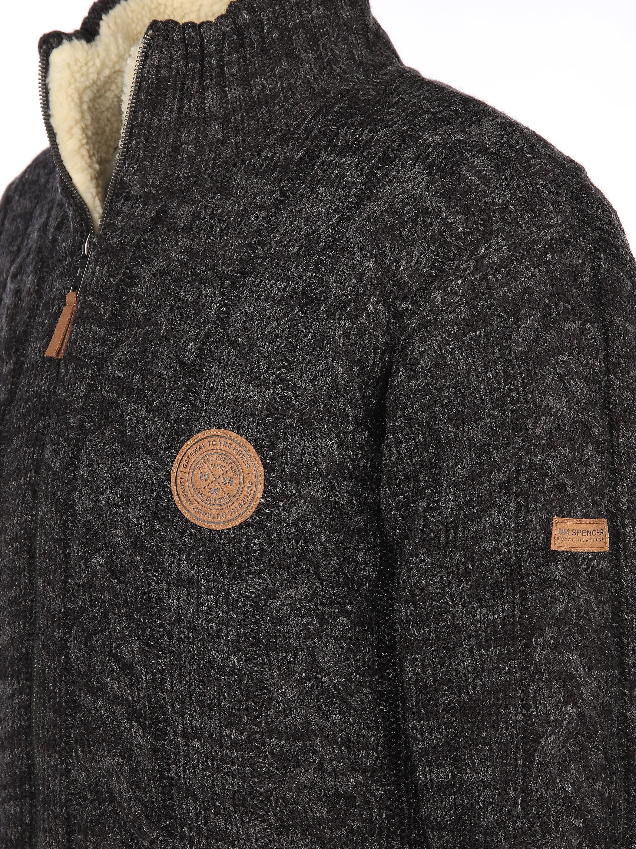 Jim Spencer He. Strickjacke wattiert Norweger Schwarz 900920 BLACK MEL 3 Jim Spencer He. Strickjacke wattiert Norweger Schwarz 900920 BLACK MEL 3