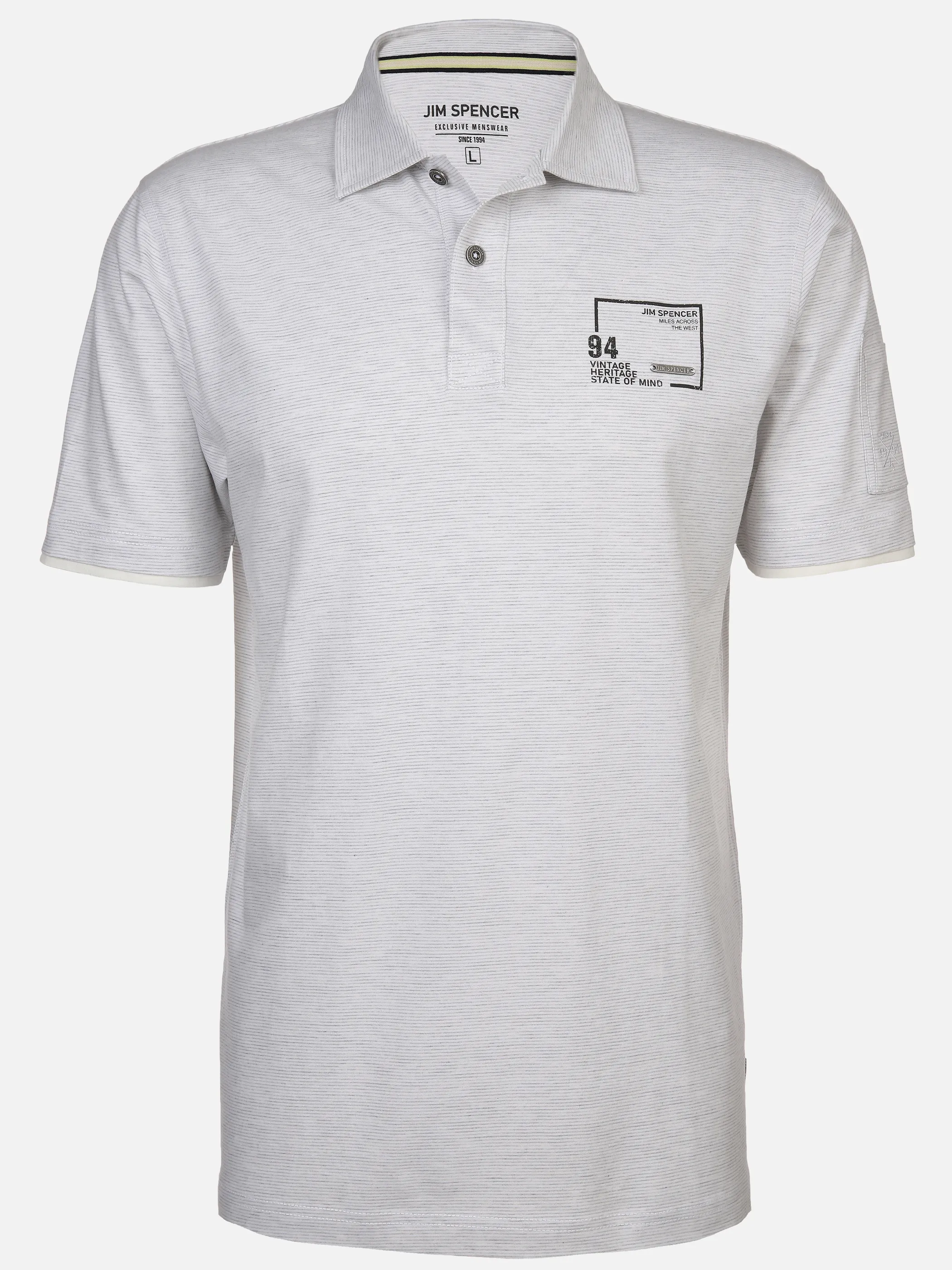 Jim Spencer He. Poloshirt 1/2 Arm fineliner Weiß 894943 ECRU 1 Jim Spencer He. Poloshirt 1/2 Arm fineliner Weiß 894943 ECRU 1