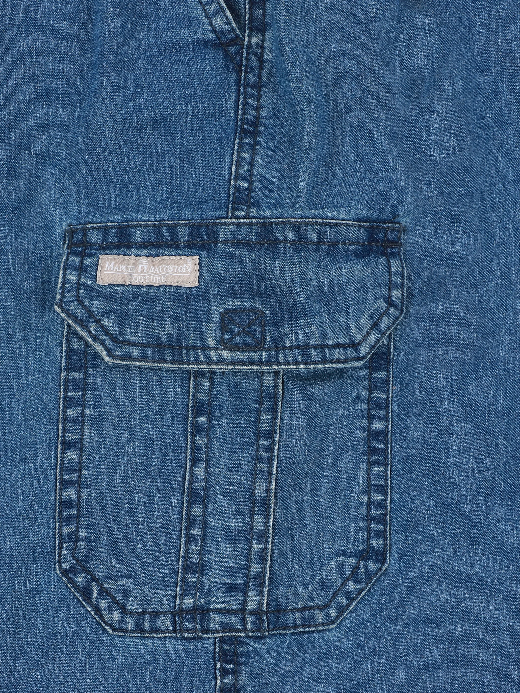 Marcel Battiston He. Jeans Schlupfhose Cargo Blau 741359 JEANSBLUE 3