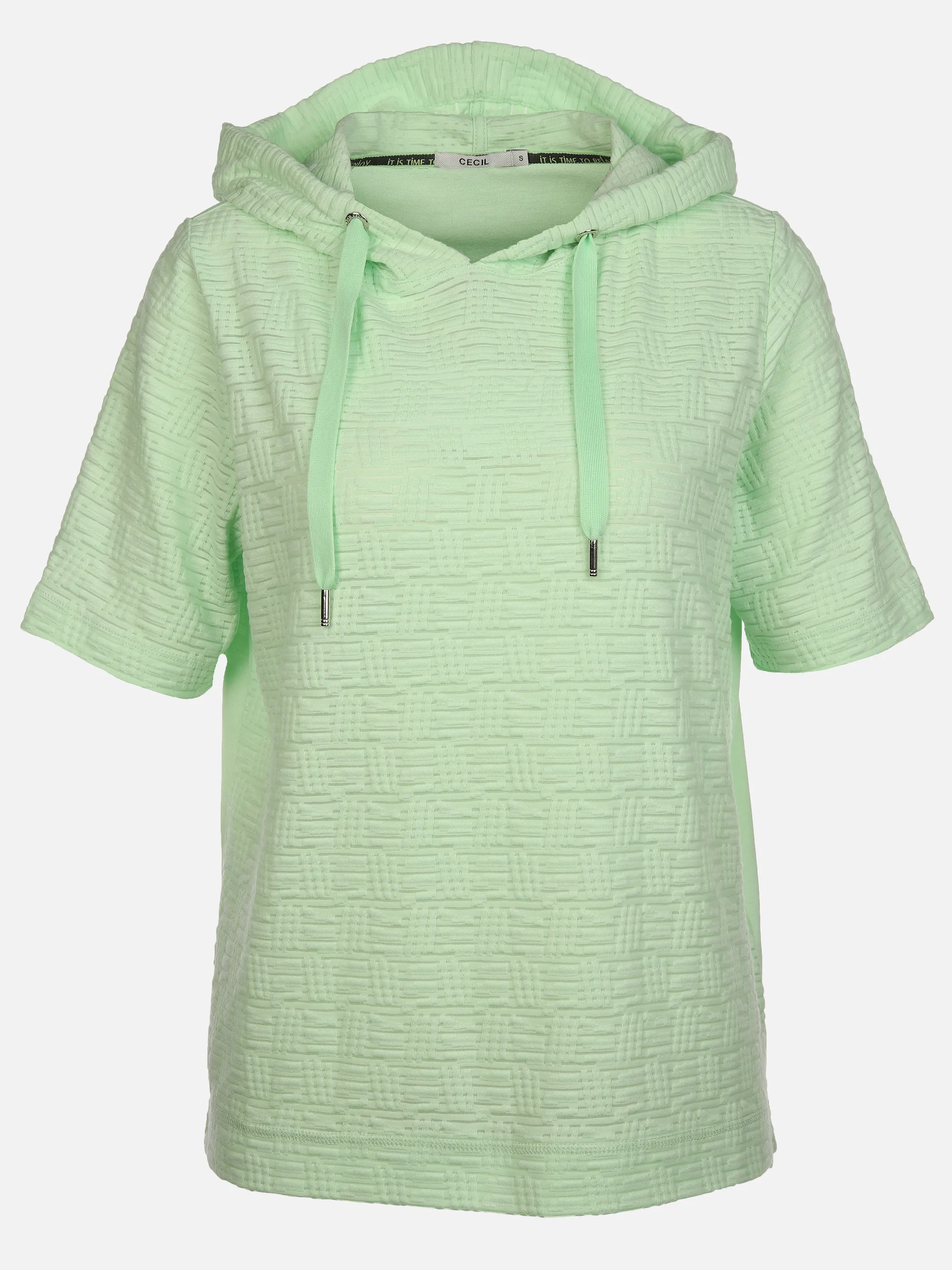 Cecil B321295 TOS Burnout Jacquard Hoody Grün 897352 15742 1
