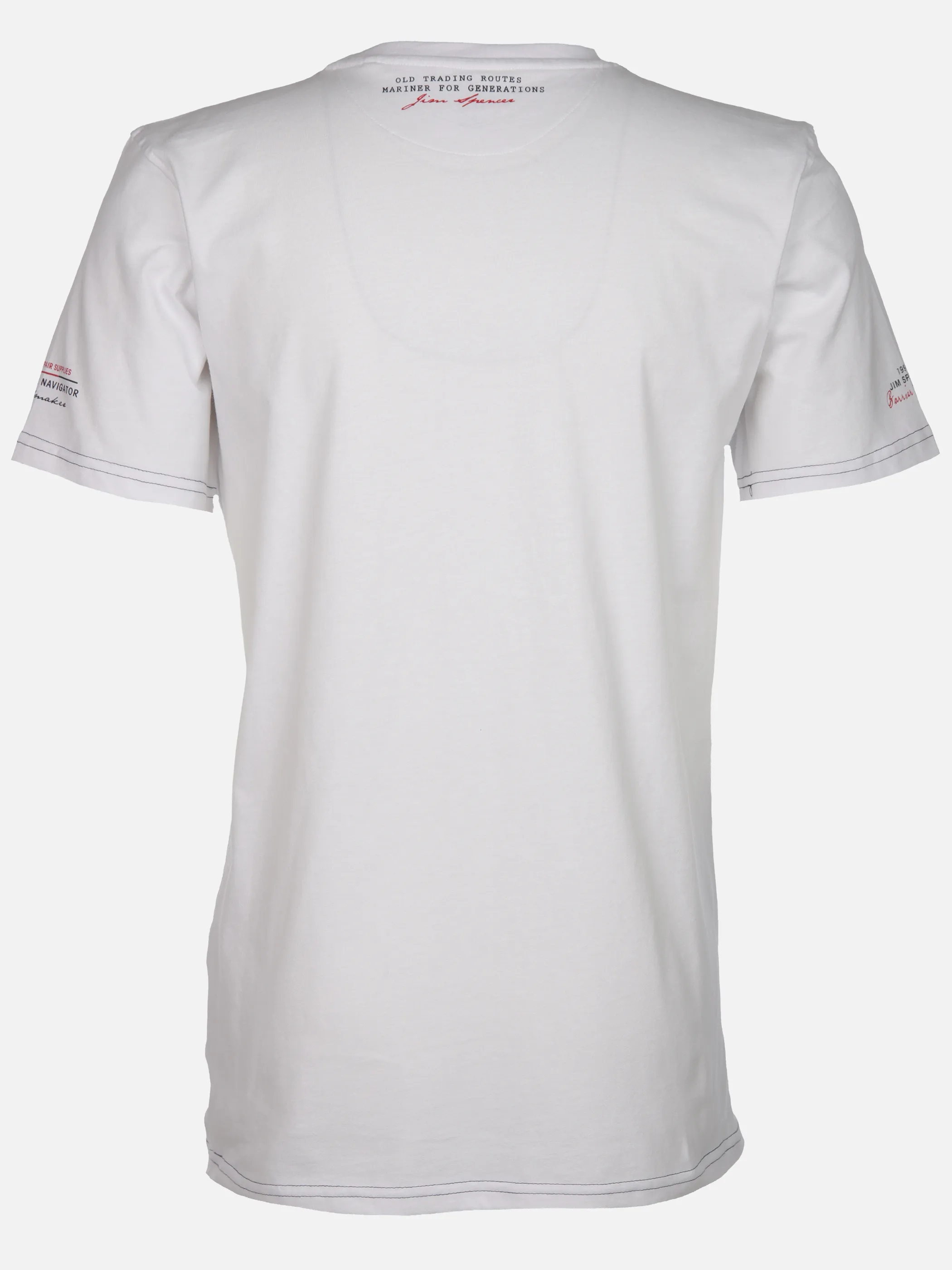 Jim Spencer He. T-Shirt 1/2 Arm Druck Weiß 906246 WHITE 2