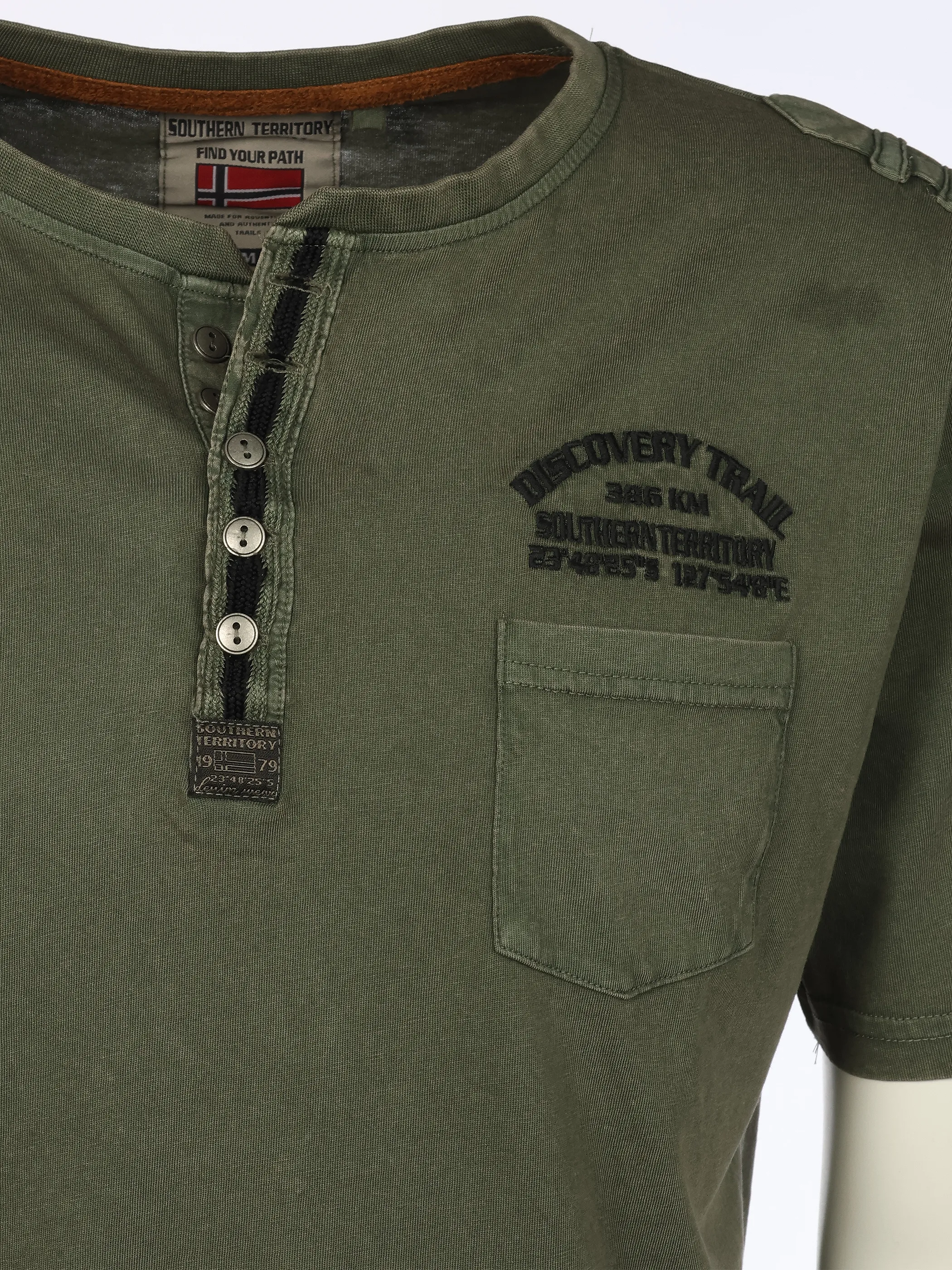 Southern Territory He. Henleyshirt 1/2 washer Oliv 920982 OLIVE 3