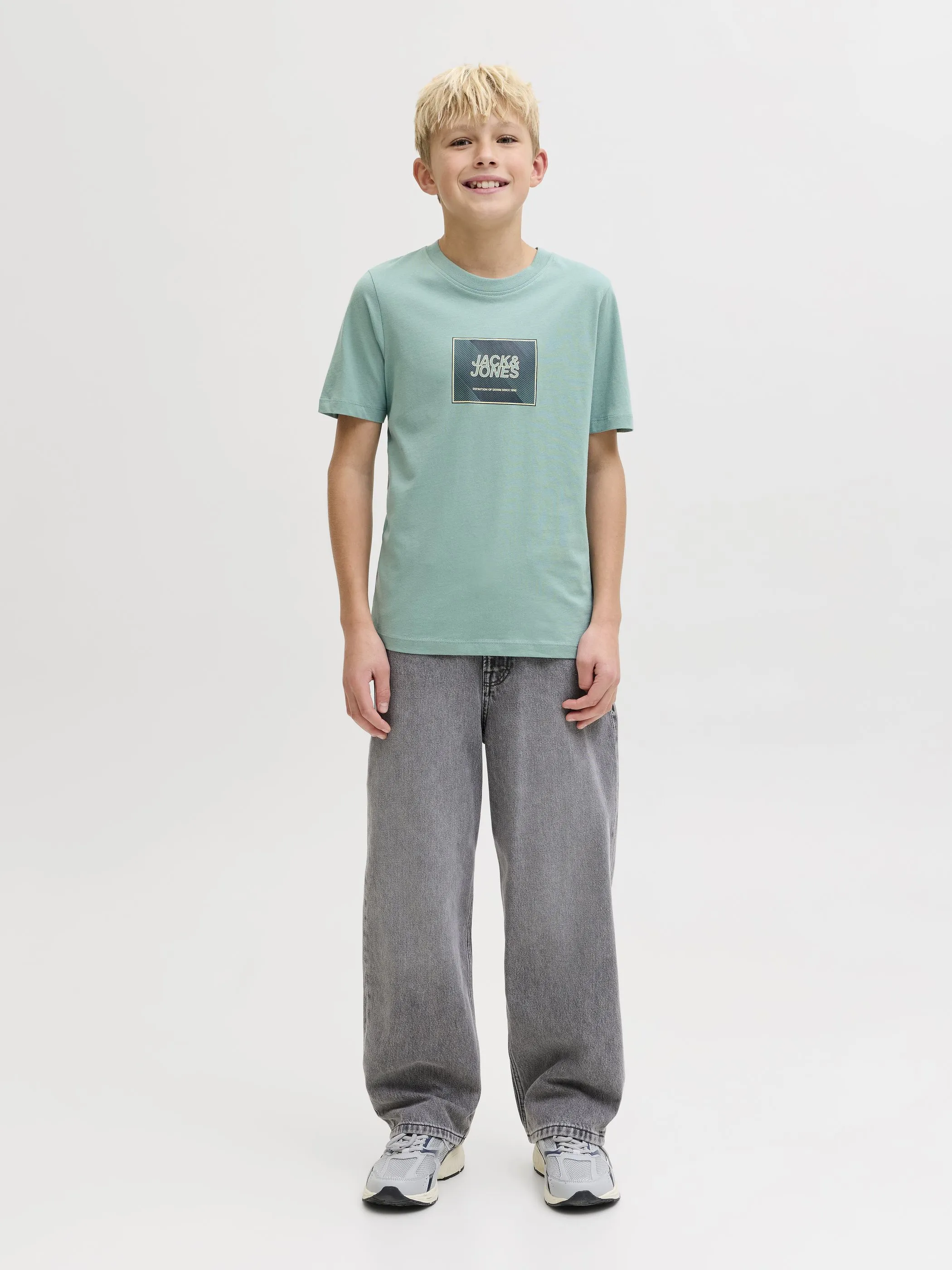 Jack&Jones Junior 12289914 JJRAIN TEE SS CREW NECK JNR Blau 920171 177556 4