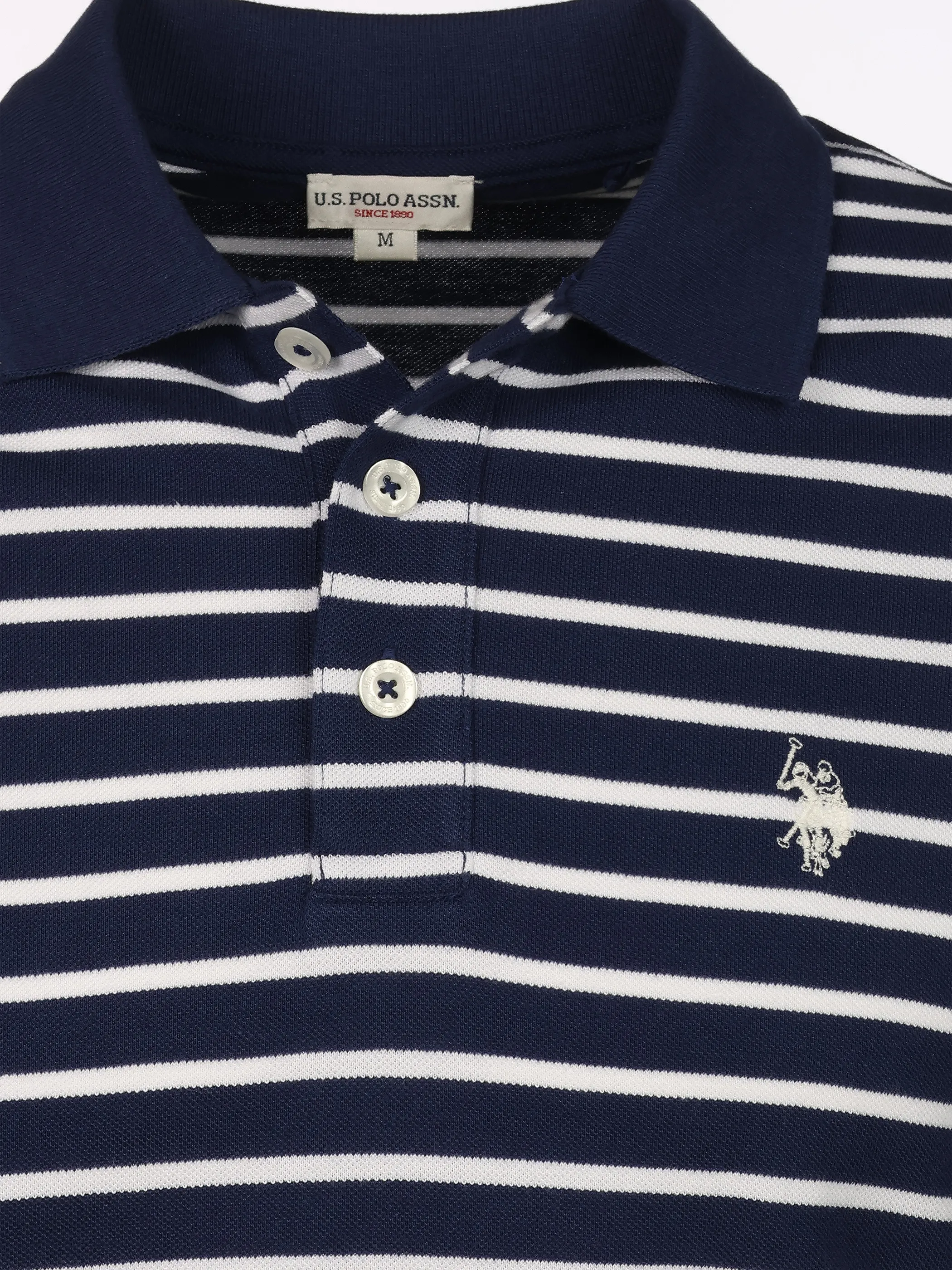 U.S. Polo Assn. He. Poloshirt Ringel Blau 923565 870 3