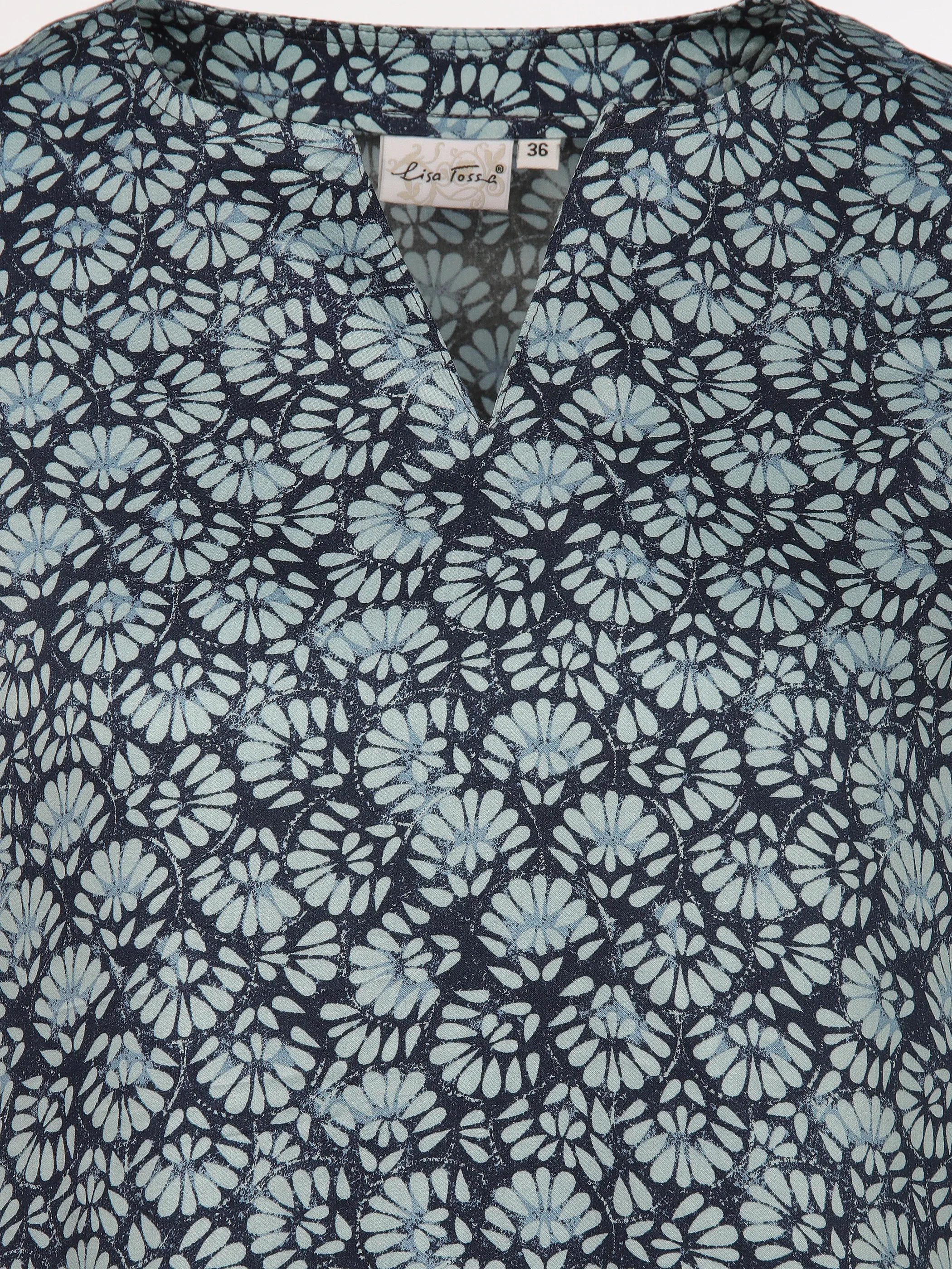Lisa Tossa Da-Bluse m. Muster Blau 913320 BLUE 3