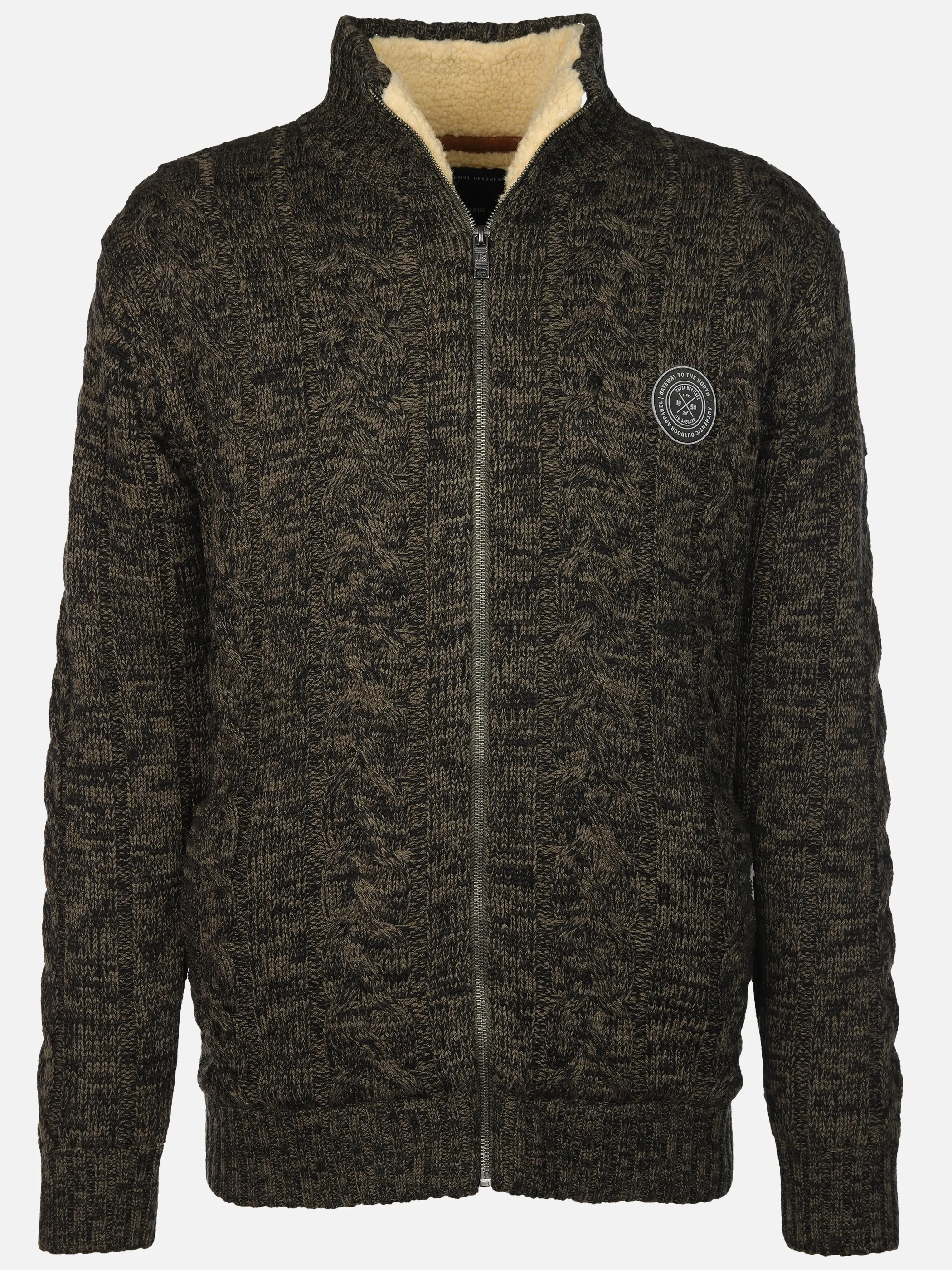 Jim Spencer He. Strickjacke wattiert Oliv 918357 OLIVE 1