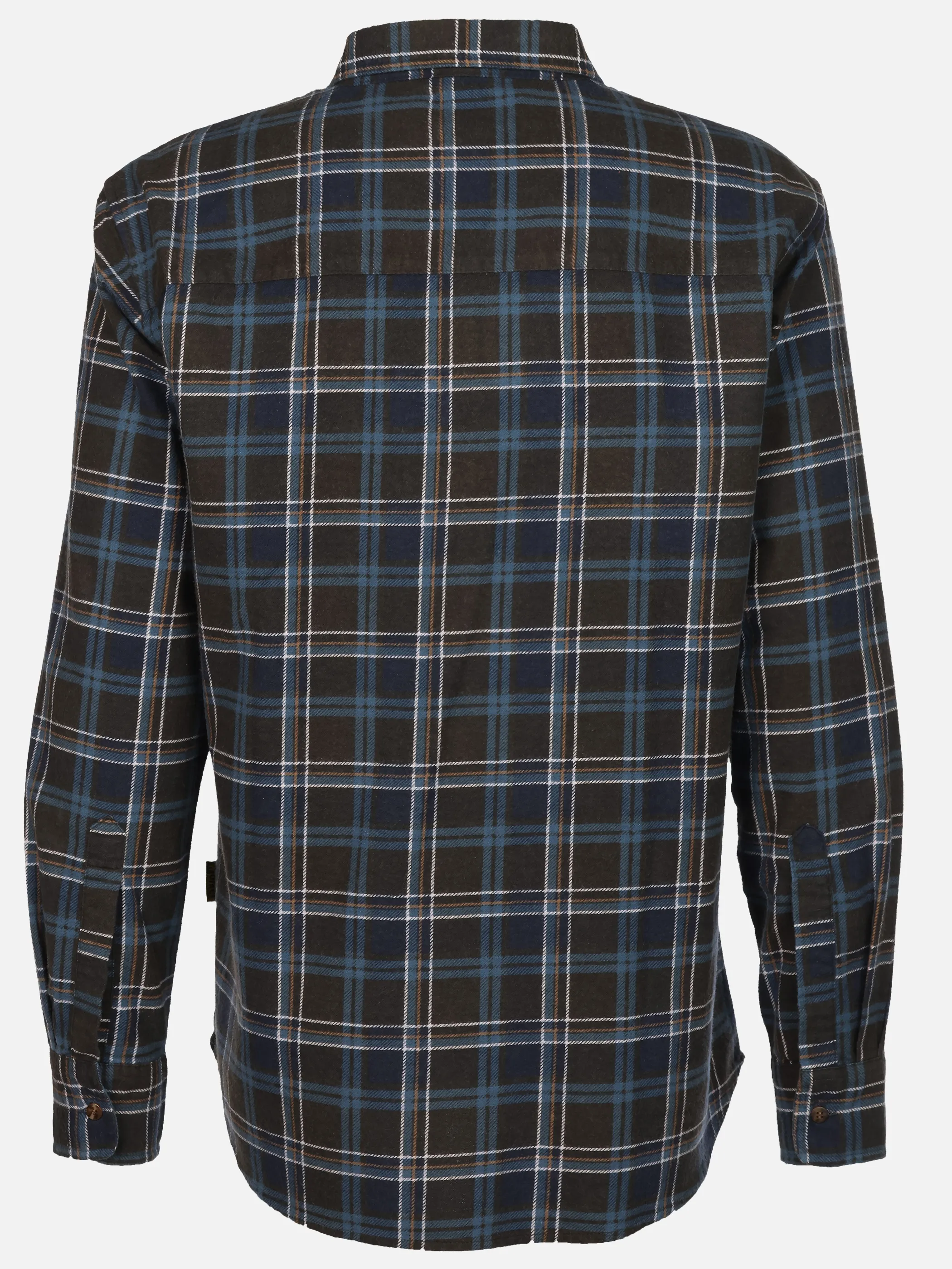 Worker He. Flanellhemd 1/1 Arm basic Blau 929374 BLUE/GREY 2