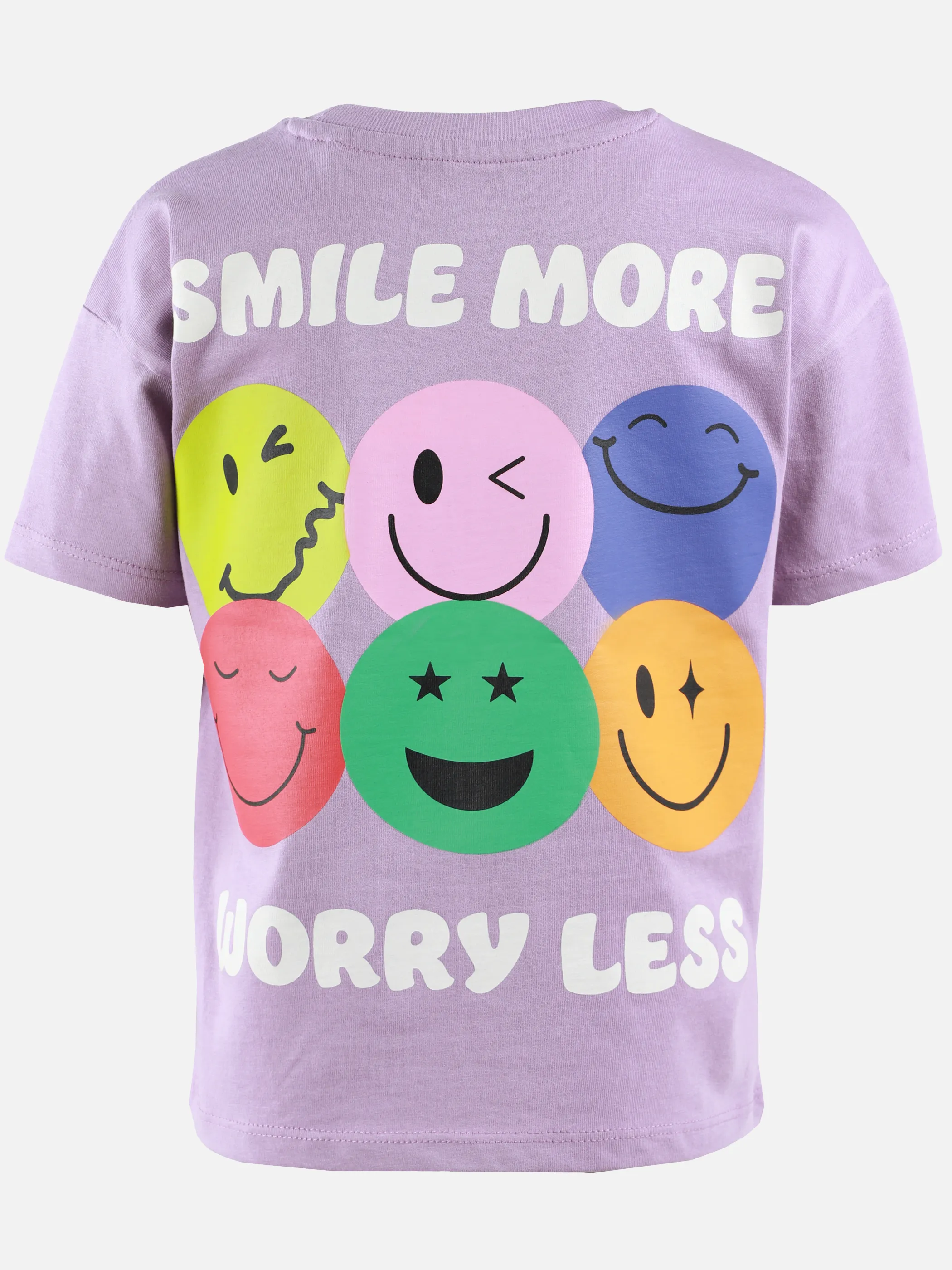 One Way MB T-Shirt mit Smiley Backprint in lila Lila 921628 LILAC 2