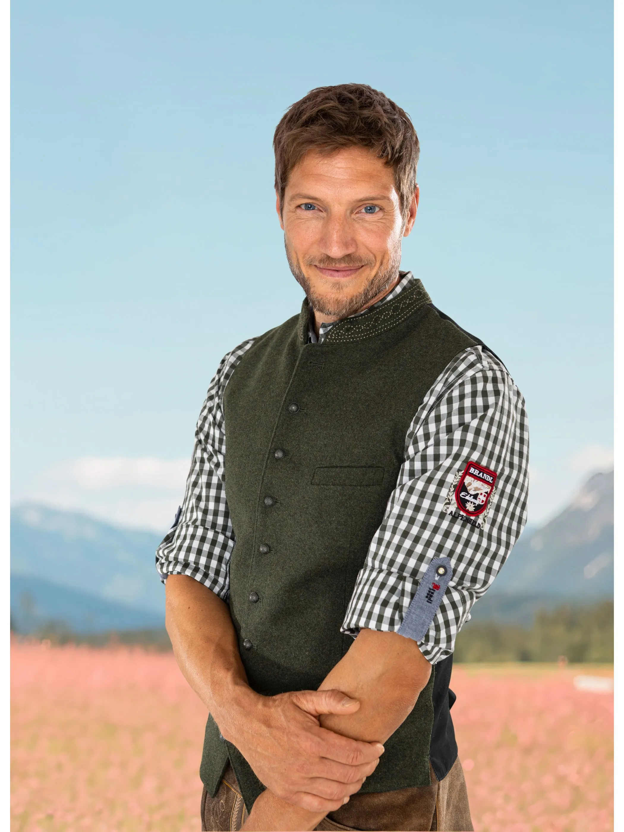 Brandl Tracht He. Woll-Trachtenweste Blau 909487 NAVY