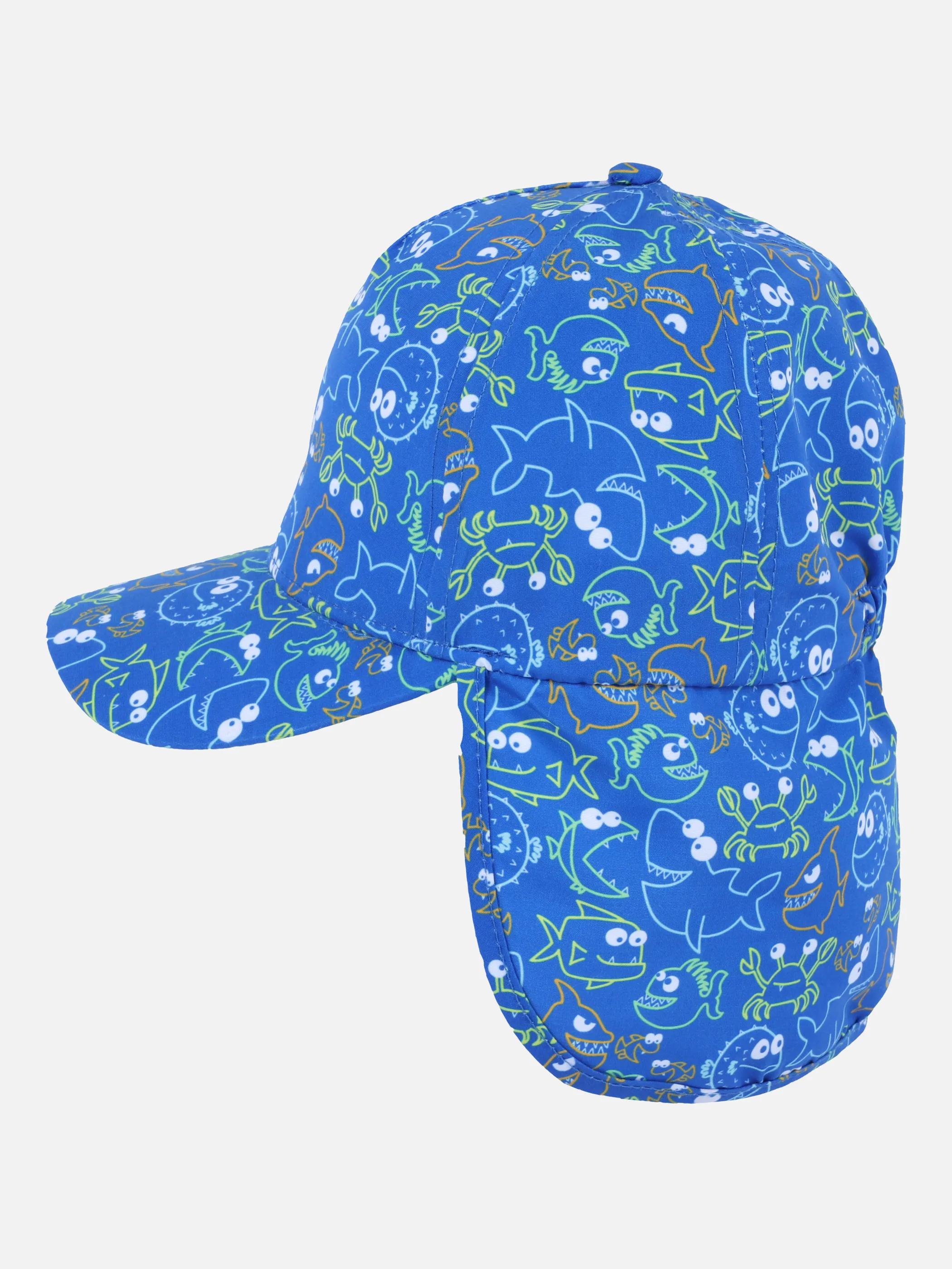 Stop + Go Kn-Cap, Fisch-Print Blau 862424 BLAU 2 Stop + Go Kn-Cap, Fisch-Print Blau 862424 BLAU 2