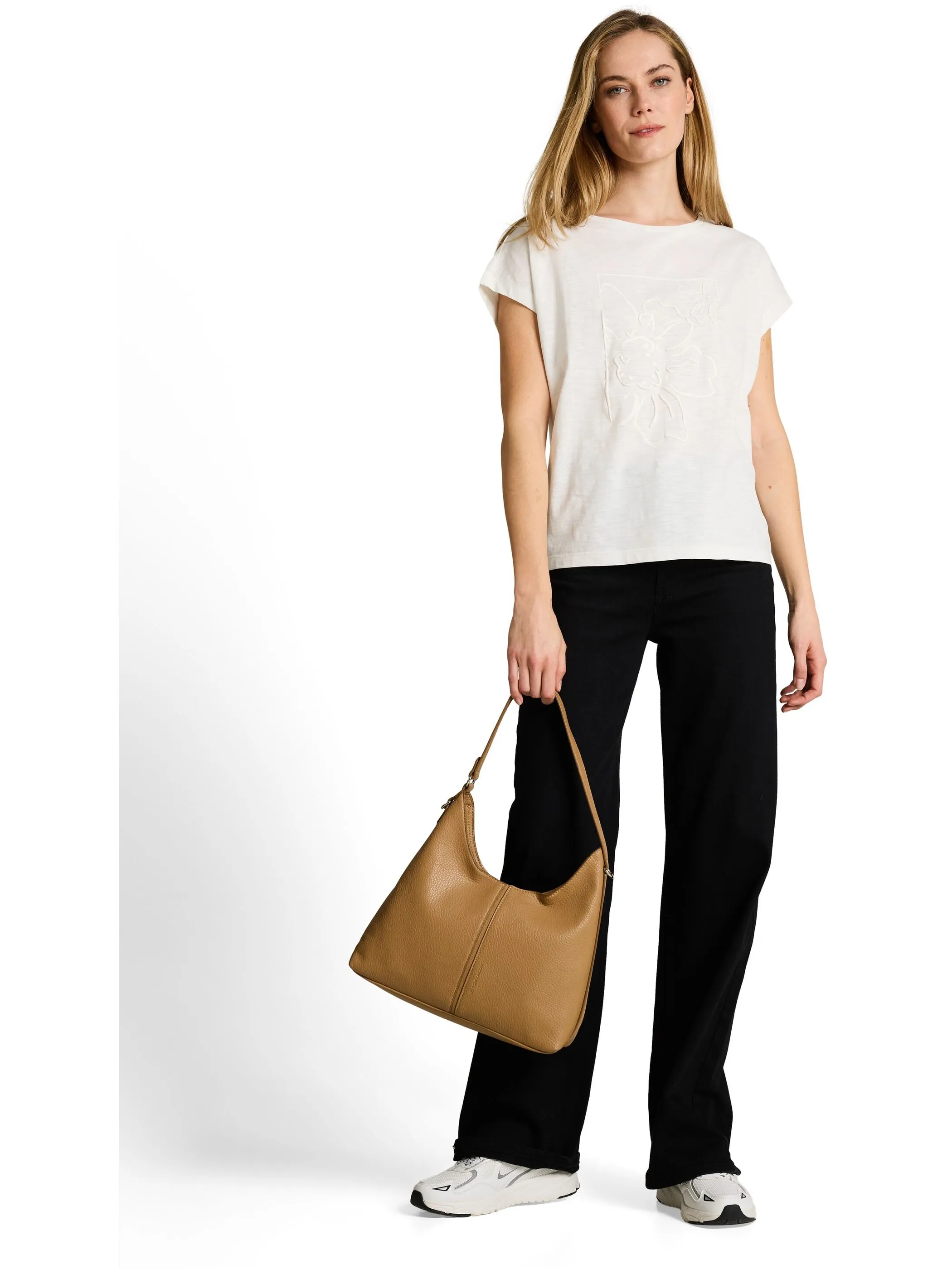 Tom Tailor 1052158 T-shirt overcut with front art Weiß 926009 10315 4