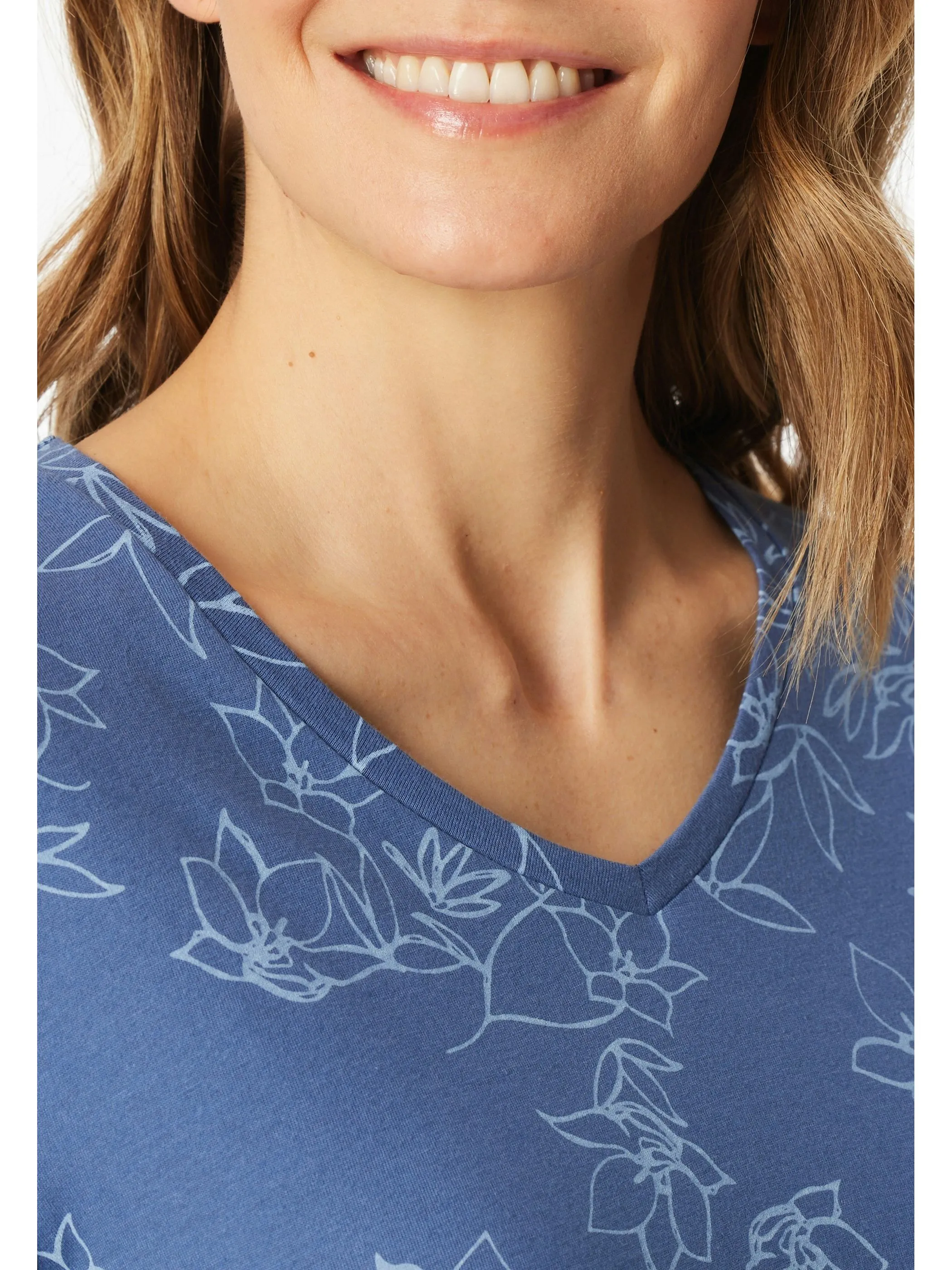 UNCOVER by Schiesser 182851 Sleepshirt 1/1 Arm, 95c Blau 914231 899 3