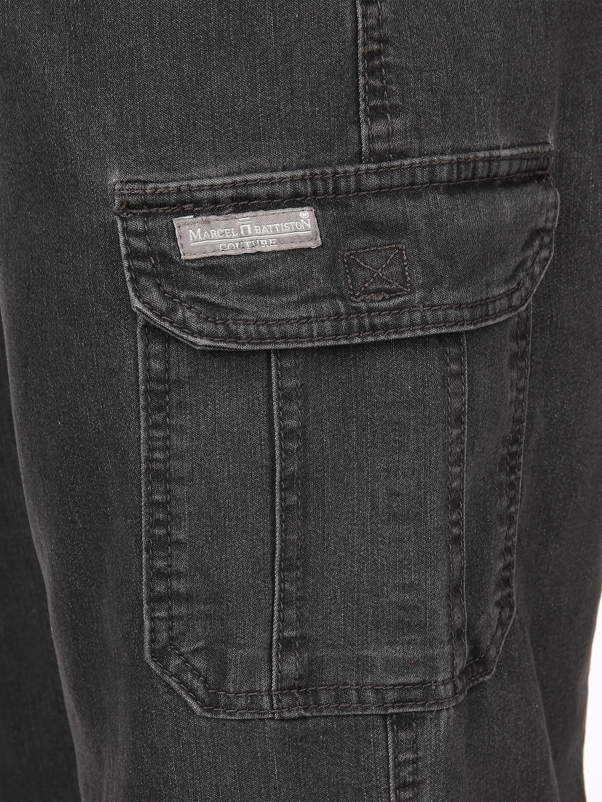 Marcel Battiston He. Jeans Schlupfhose Cargo Schwarz 741359 BLACK 4 Marcel Battiston He. Jeans Schlupfhose Cargo Schwarz 741359 BLACK 4
