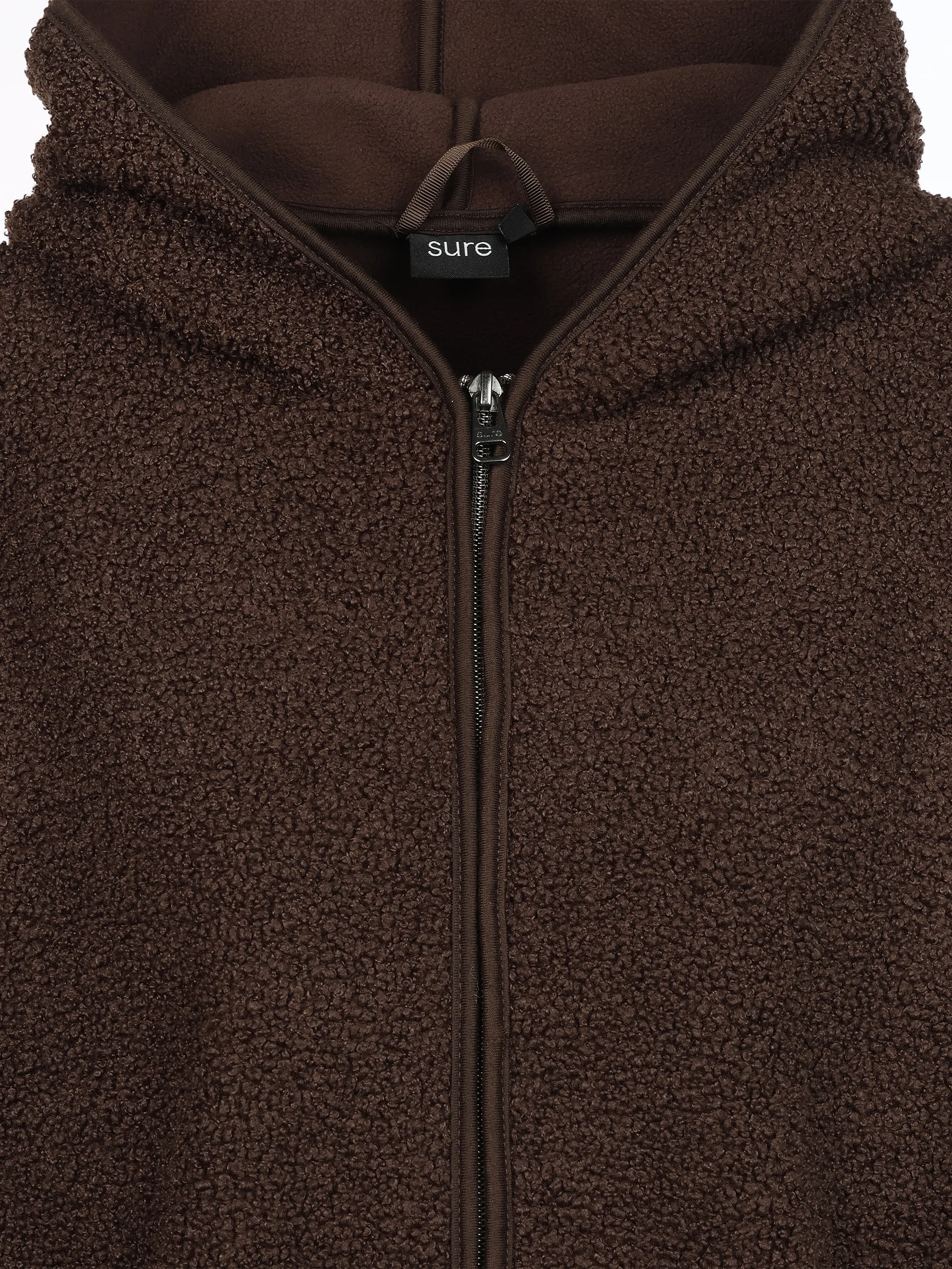 Sure Da. Teddy-Fleece Cardigan m. Kapuze Braun 928790 JAVA 3