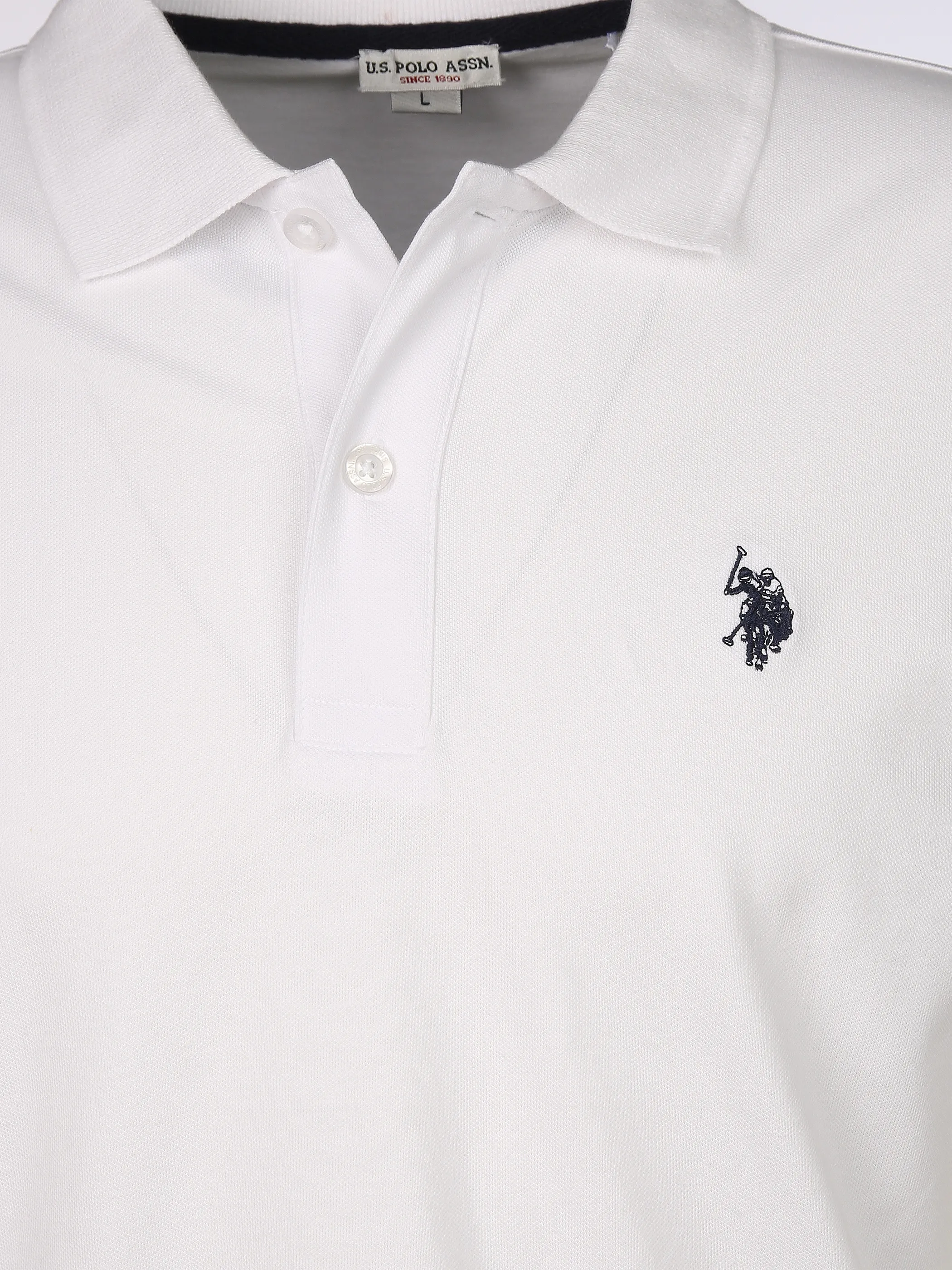 U.S. Polo Assn. He. Poloshirt 1/2 Arm basic Weiß 918360 100 WHITE 3